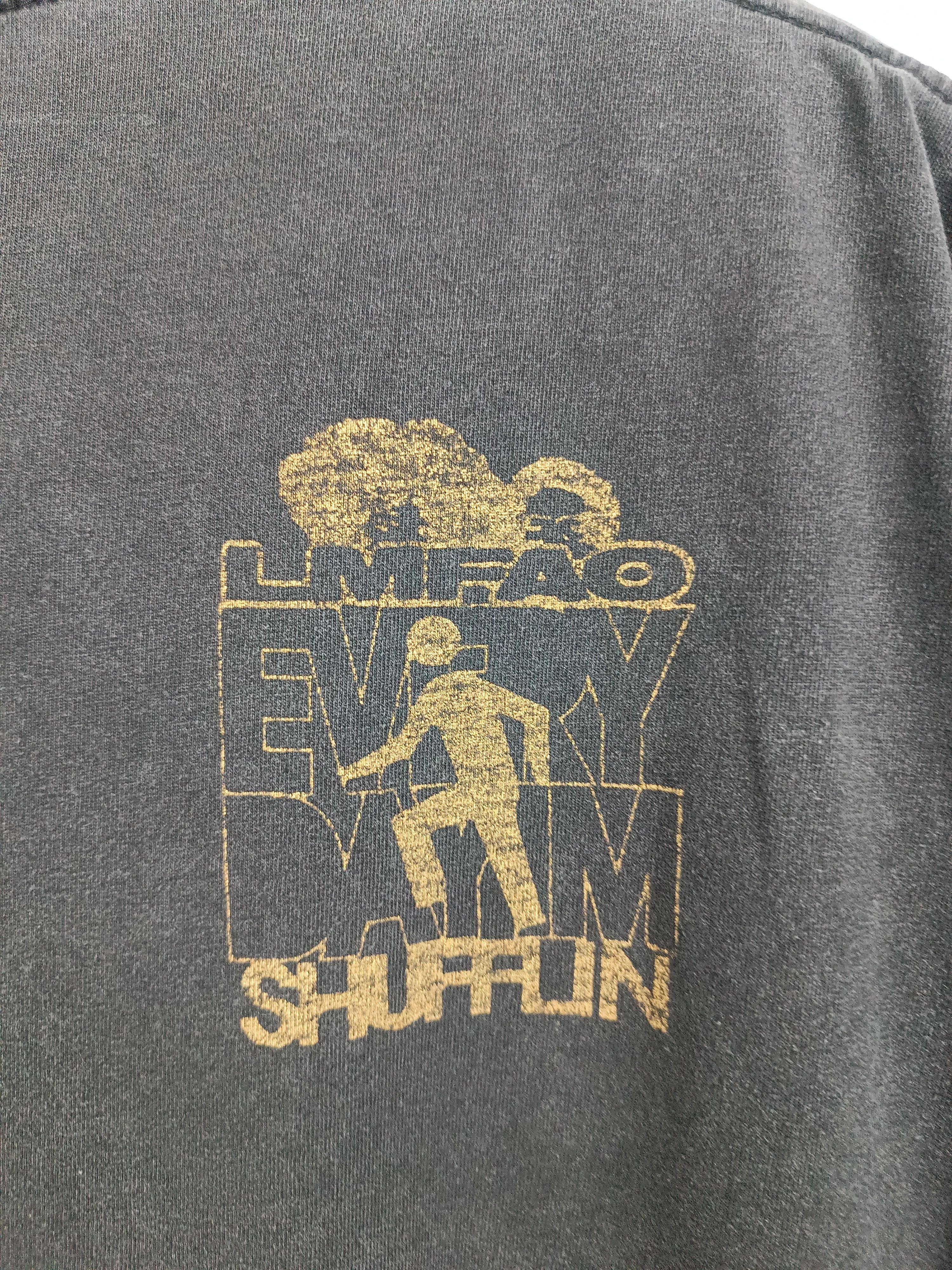 Band Tees THRASHED FADED VINTAGE Y2K LMFAO EVERYDAY IM SHUFFLIN GUETTA Size US L / EU 52-54 / 3 - 17 Thumbnail