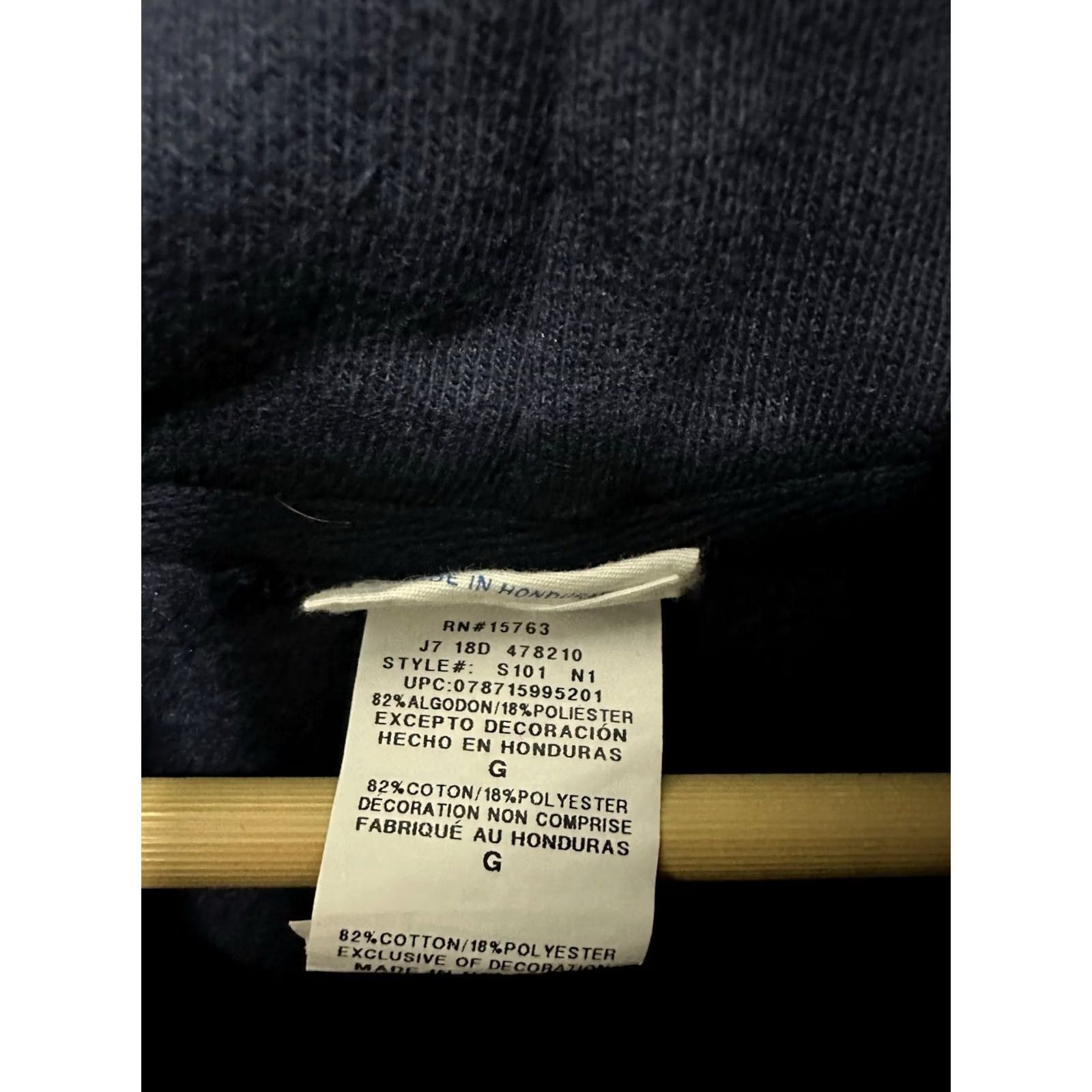 Champion VTG Champion Reverse Weave Eyeless Navy Blue Hoodie Sweatshirt L Mens Pullover Drawstring Reversible Hoodie Size US L / EU 52-54 / 3 - 4 Thumbnail