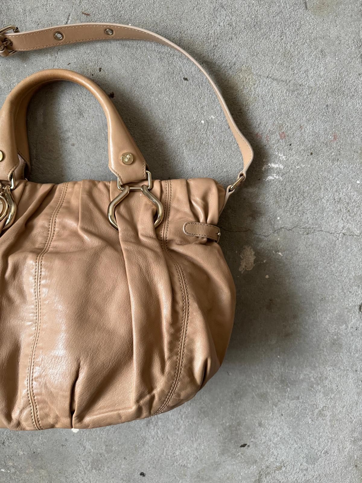Celine Celine 2Way Leather Shoulder Bag Brown Size ONE SIZE - 4 Thumbnail