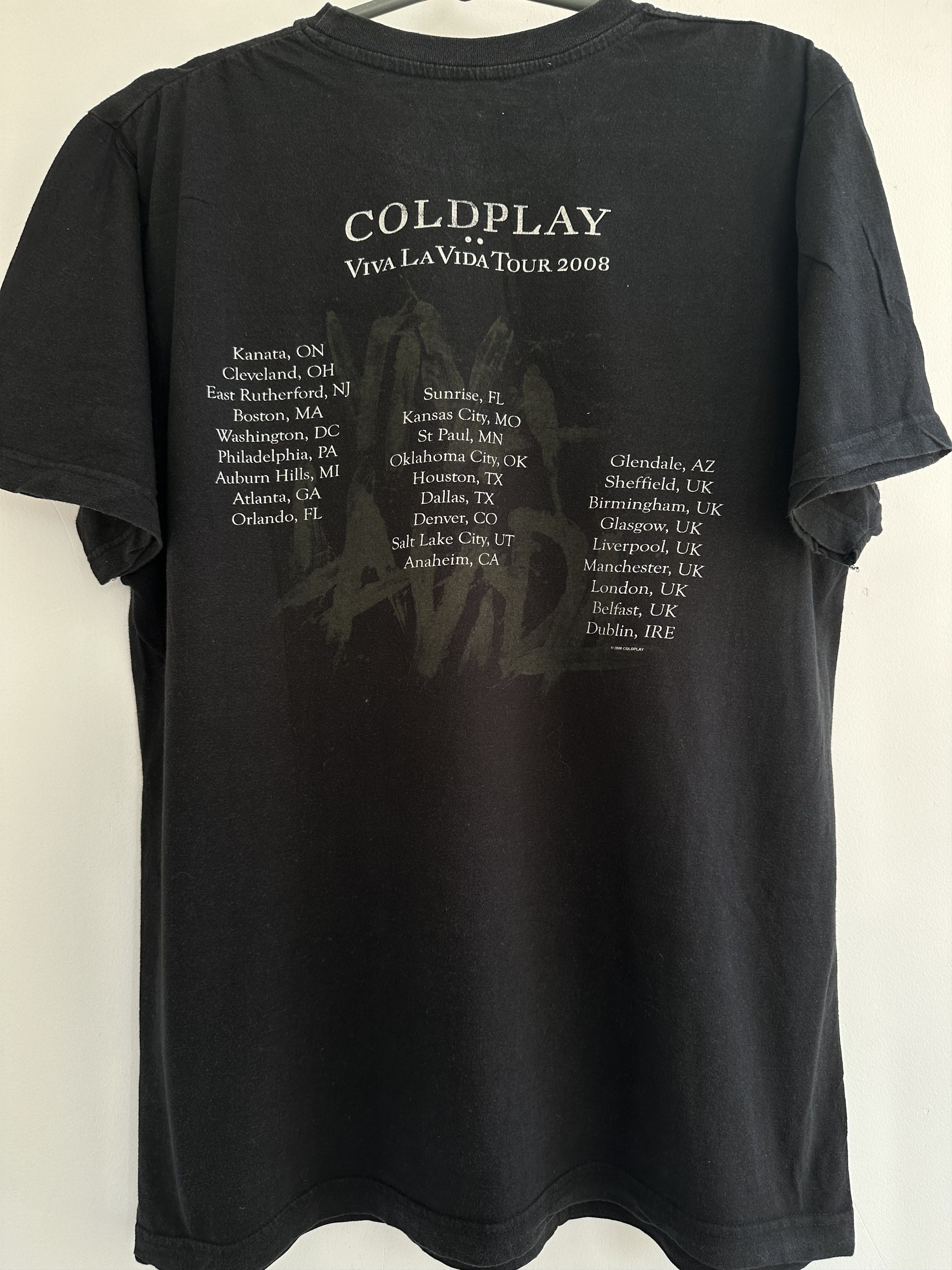 Vintage Coldplay 2008 t shirt Size US M / EU 48-50 / 2 - 3 Thumbnail