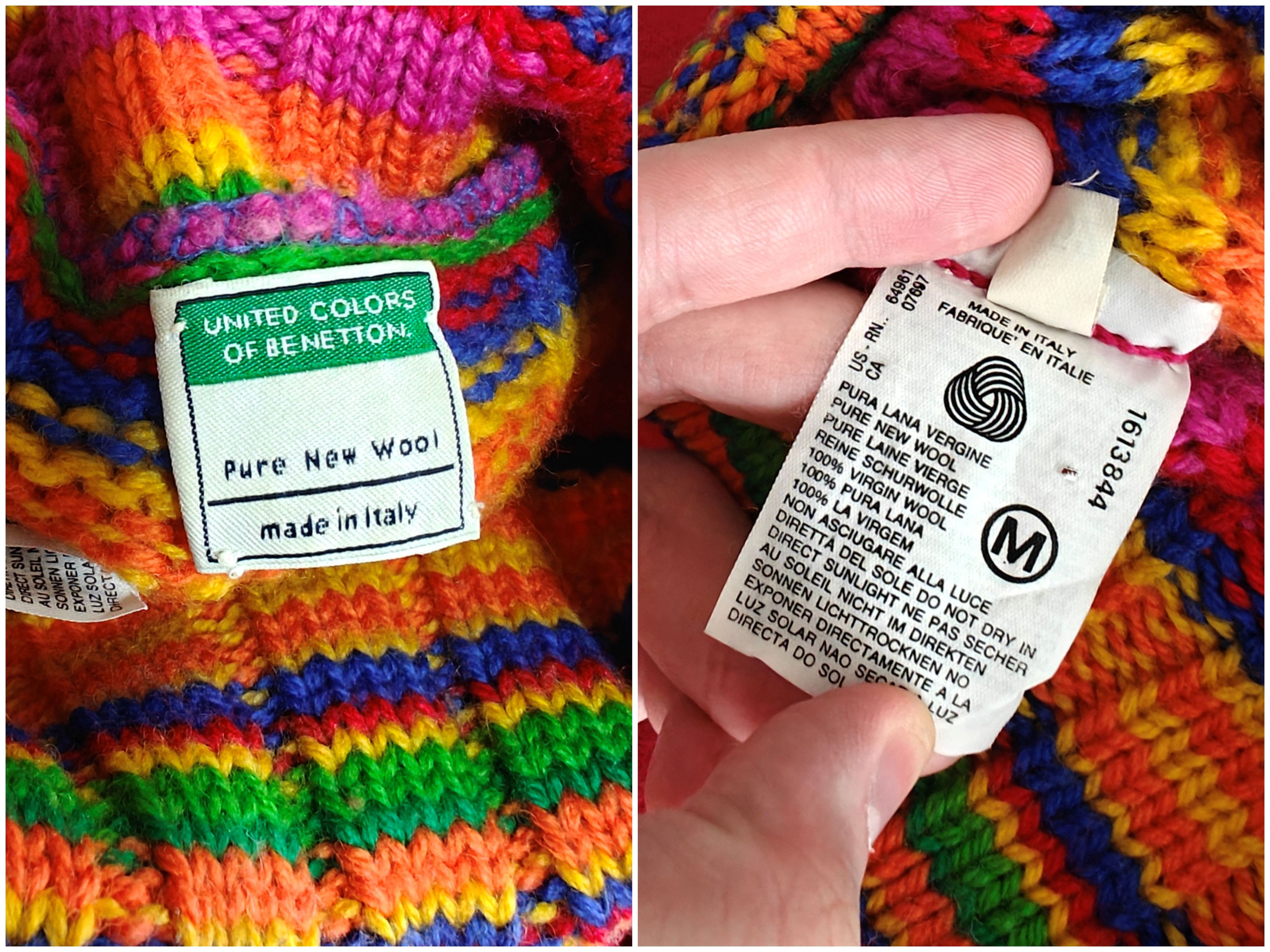 United Colors Of Benetton United Colors Of Benetton Knit Sweater Wool VTG Italy M Size US M / EU 48-50 / 2 - 9 Thumbnail