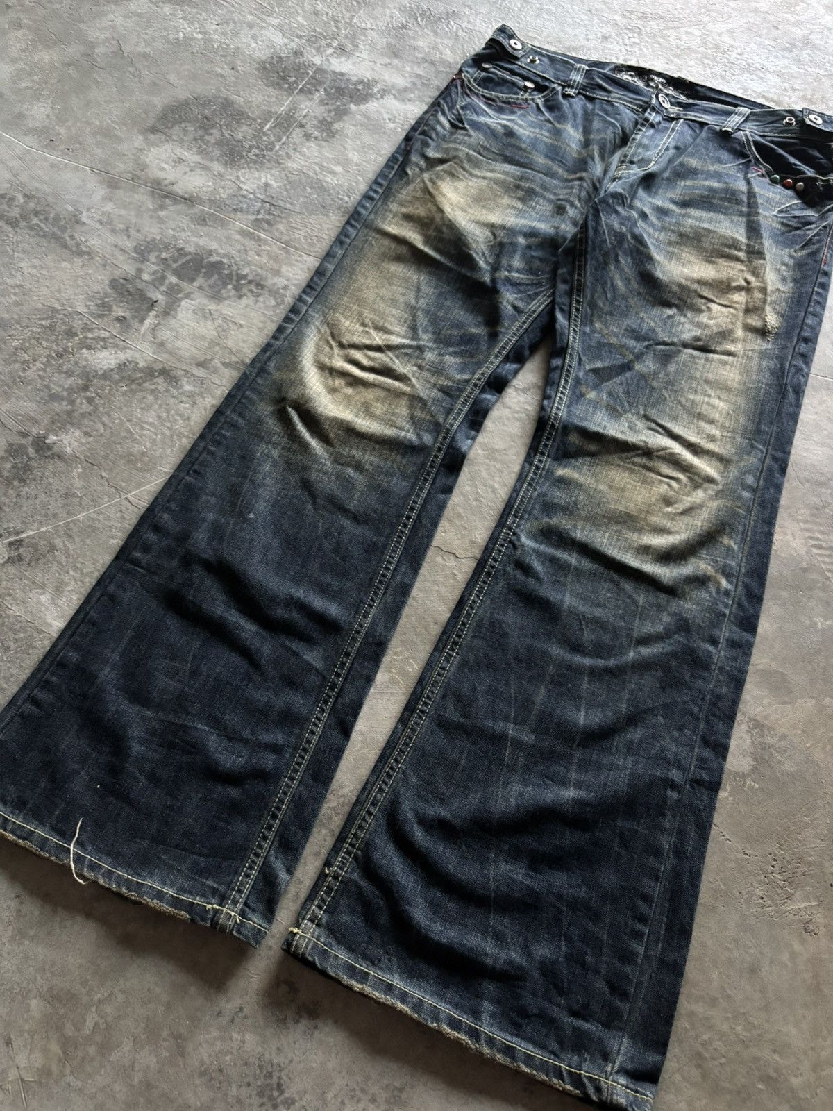 If Six Was Nine FLARE RED PEPPER WING POCKET RUSTY MUDMAX JAPANESE DENIM Size US 36 / EU 52 - 12 Thumbnail