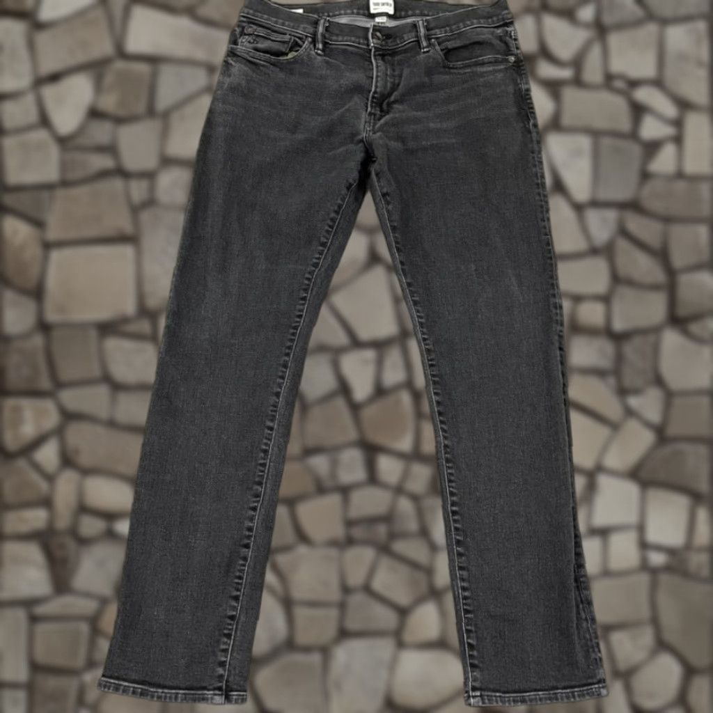 Todd Snyder Jeans Slim Fit 32x32 Gray Stretch 5-Pocket Tapered Mens