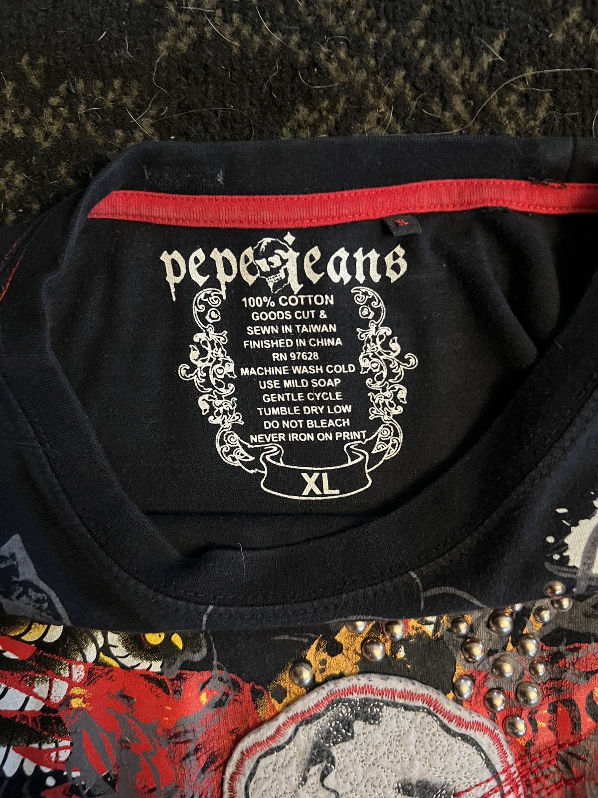 Pepe Jeans RARE Studded Pepe Jeans Long Sleeve Size US XL / EU 56 / 4 - 3 Thumbnail
