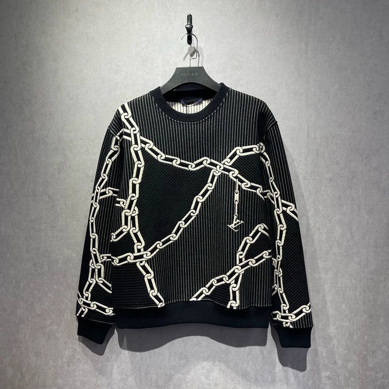 Louis Vuitton Louis Vuitton Black Chain Sweatshirt Size US XL / EU 56 / 4 - 1 Thumbnail