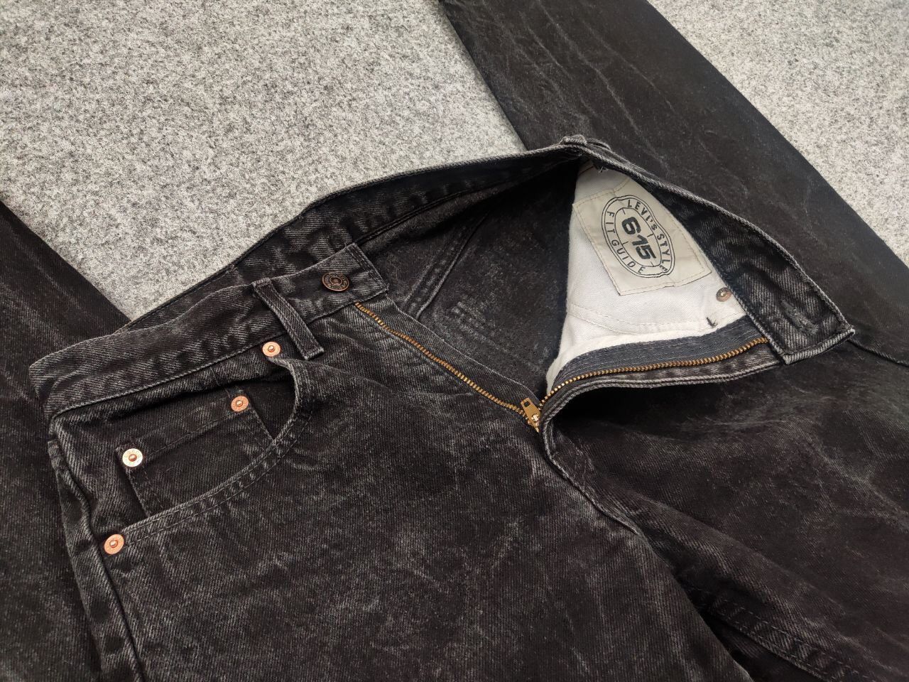 Levi's Vintage 90's Levis 615 fit Guide Faded Black Denim Jeans Size US 30 / EU 46 - 14 Thumbnail