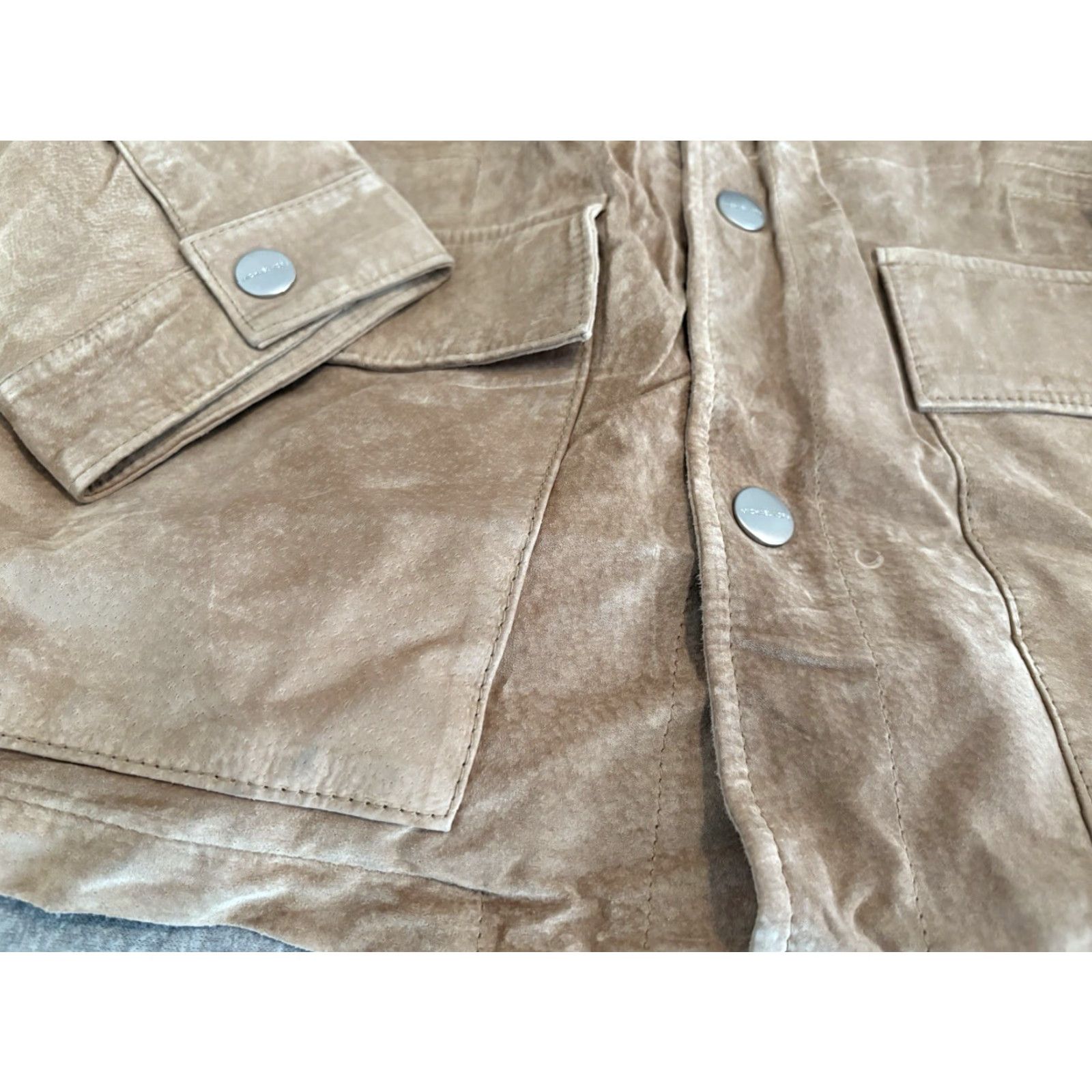 Michael Kors Michael Kors Leather Jacket Button Front Size Medium Men Beige Jacket Size US M / EU 48-50 / 2 - 7 Thumbnail