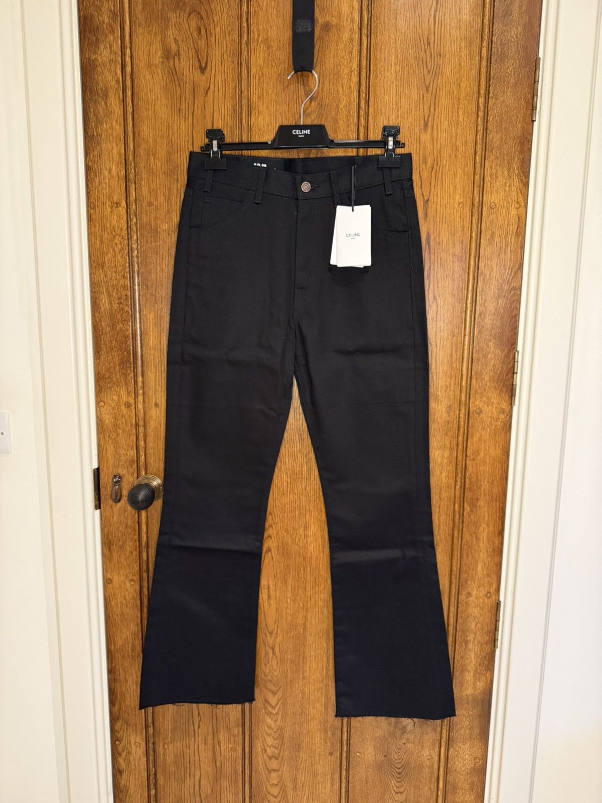Celine Holy Grail FW21 Celine raw hem flared dylan black jeans 30 Size US 30 / EU 46 - 3 Thumbnail