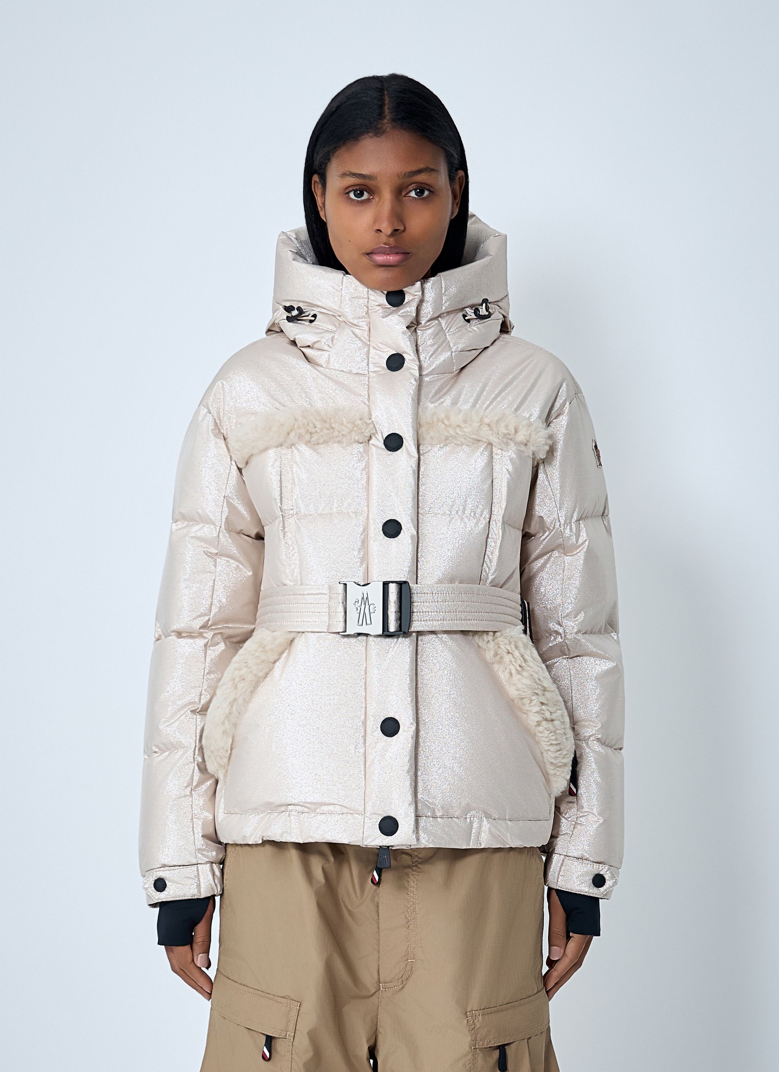 Moncler Grenoble Belted Down Jacket With Faux Fur Trim Size M / US 6-8 / IT 42-44 - 1 Thumbnail