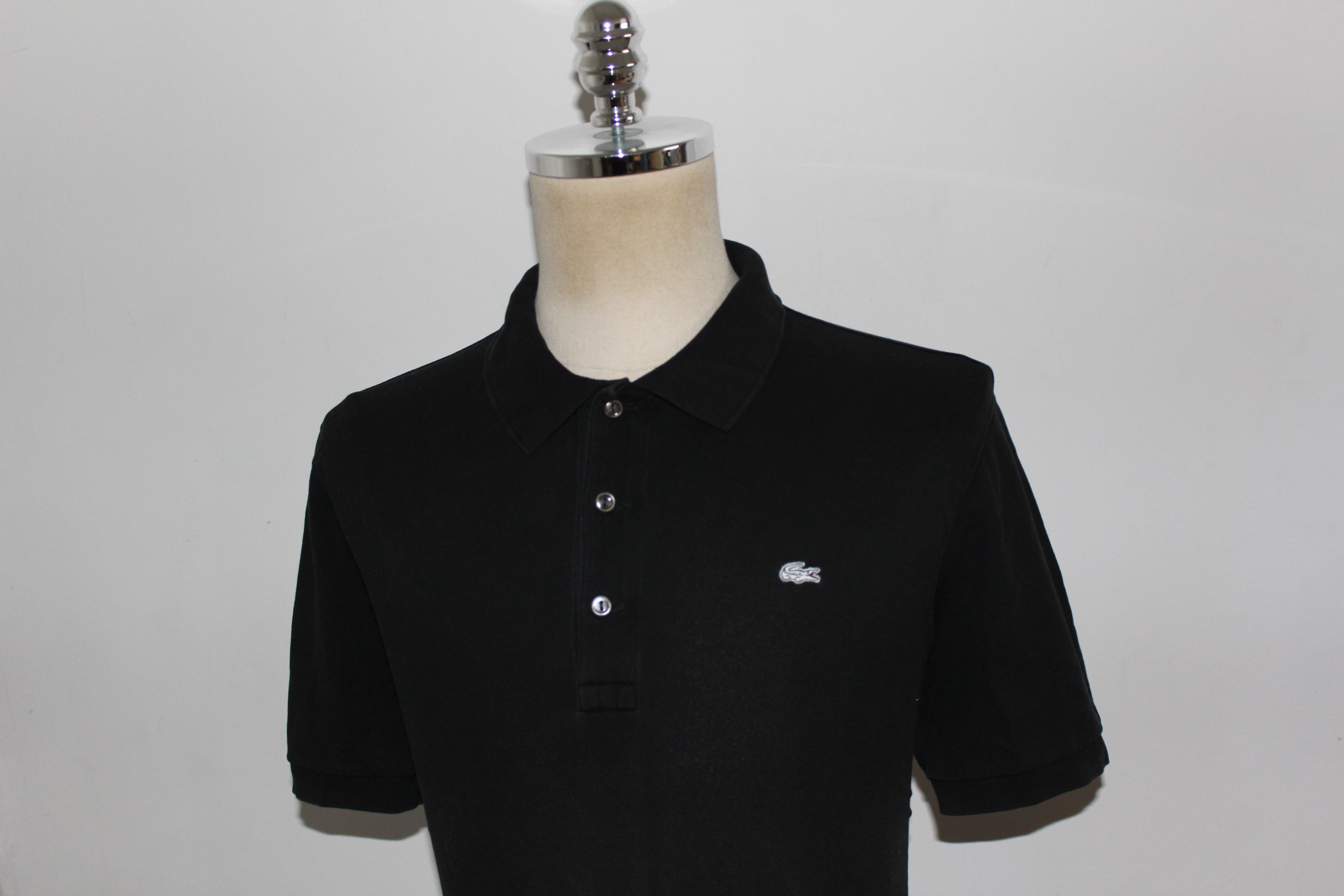 Lacoste LACOSTE Short Sleeve Black Polo Shirt Size US XL / EU 56 / 4 - 4 Thumbnail