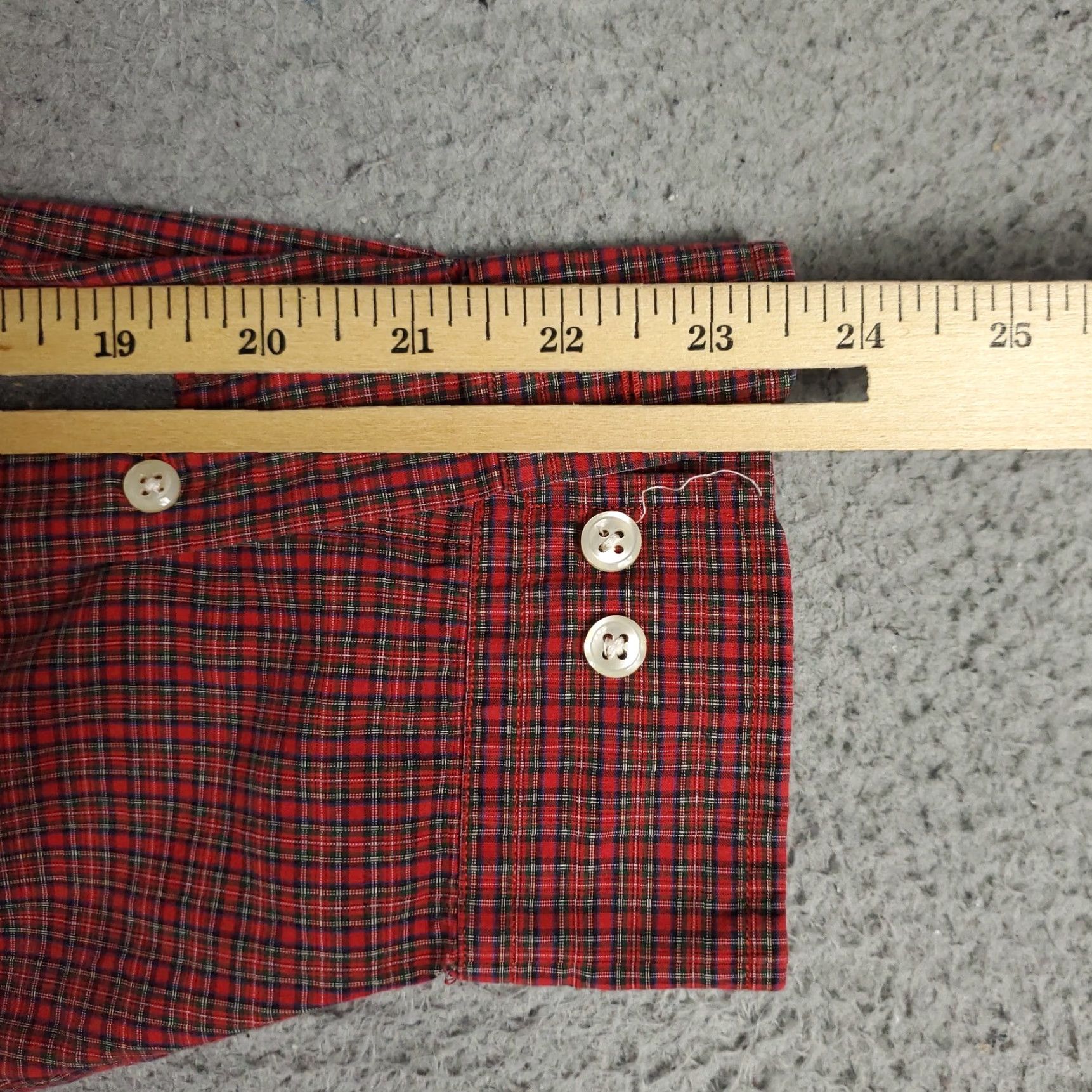 Ralph Lauren VINTAGE Ralph Lauren Shirt Men Dress Shirt Red Plaid 17 Button-Down Long Sleeve Mens 17 Red Plaid Dress Shirt Size 46R - 7 Thumbnail