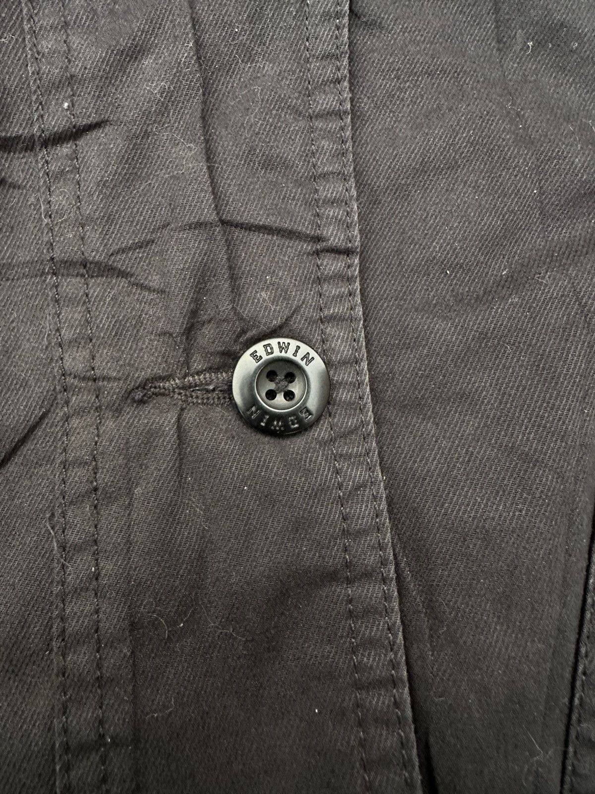 Edwin Vintage Y2K Edwin Archival Black Utility Bomber Jacket Size US M / EU 48-50 / 2 - 10 Thumbnail