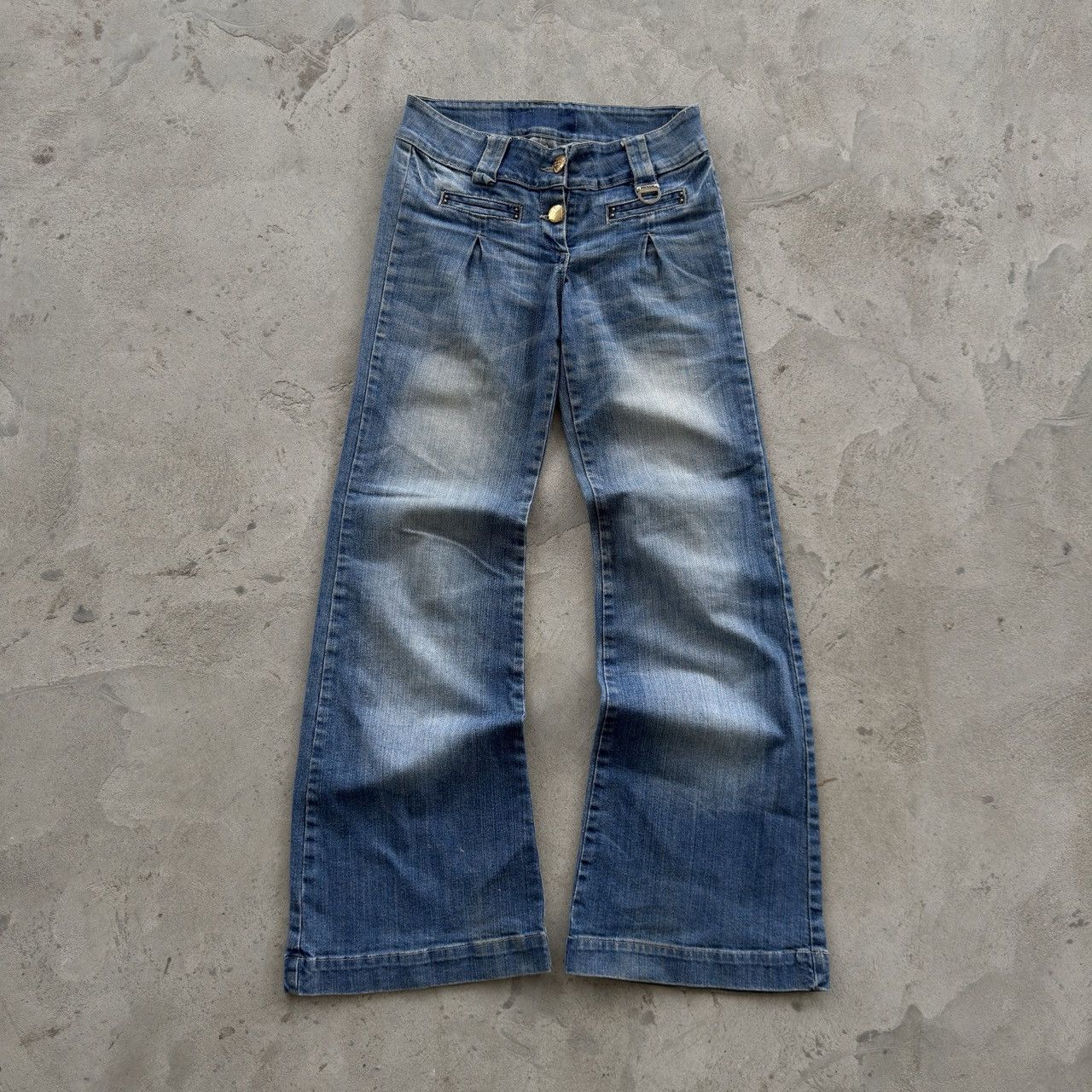 Prada Vintage Prada Womens Flare Blue Denim Jeans Pants Size 30" / US 8 / IT 44 - 1 Thumbnail