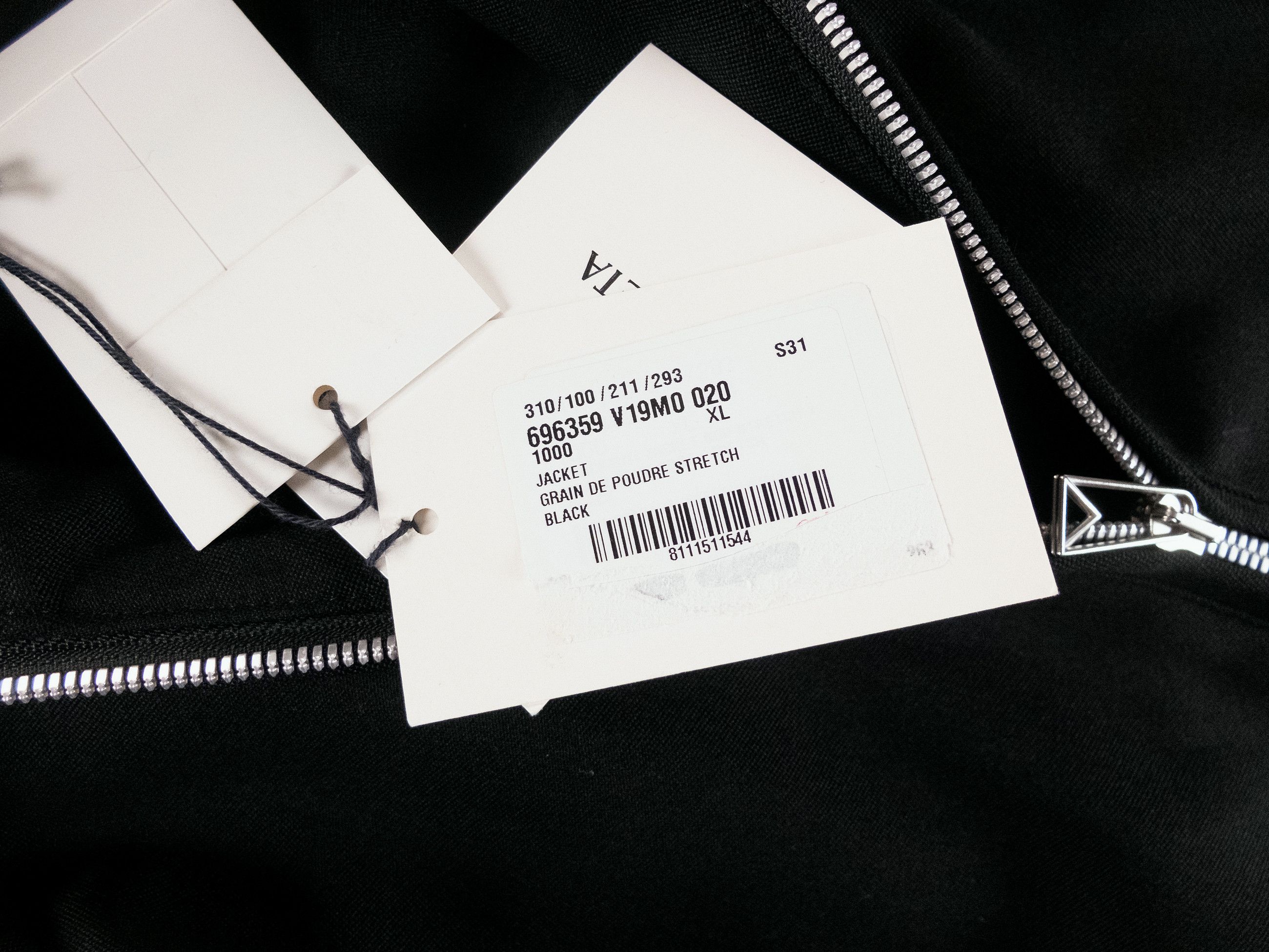 Bottega Veneta BOTTEGA VENETA black wool side stripe zip sweatshirt jacket Size US XL / EU 56 / 4 - 6 Thumbnail