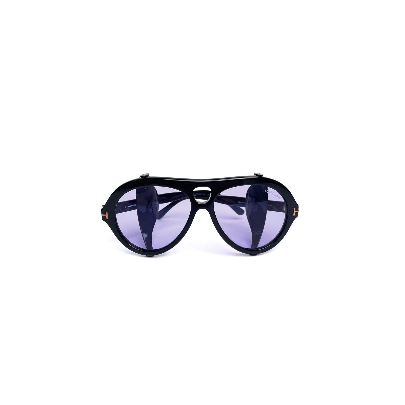 Tom Ford Black Frame Purple Lens Sunglasses Size ONE SIZE - 5 Thumbnail