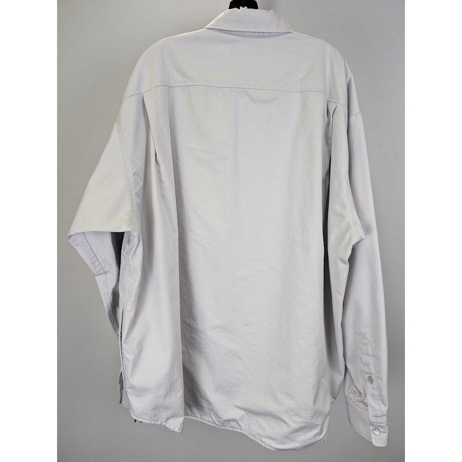 Balenciaga o1rshd1 Padded Shirt Cotton Twill in Dirty White Size US S / EU 44-46 / 1 - 12 Thumbnail