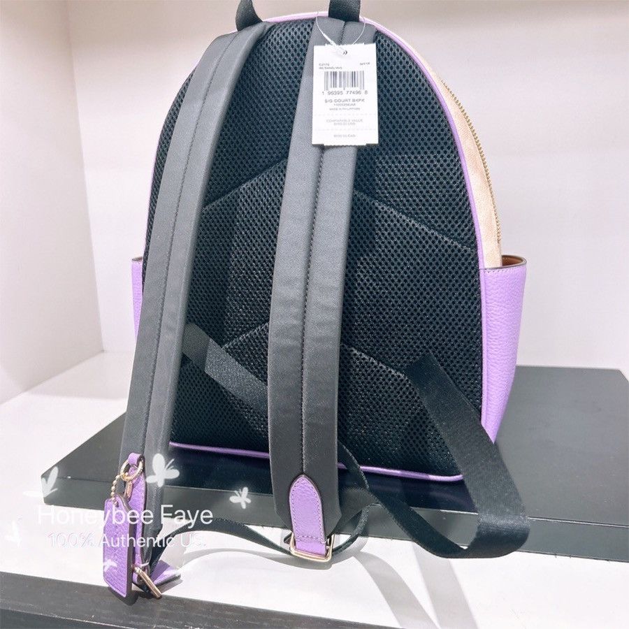 Coach Court Backpack In Signature Canvas CZ176 Size ONE SIZE - 3 Thumbnail