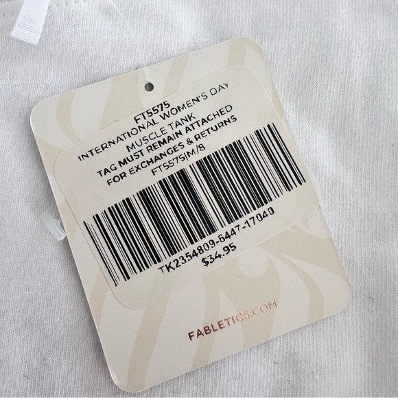 Fabletics NWT Fabletics White Tank Top with Purple Graphic “STRONG AF Size M / US 6-8 / IT 42-44 - 4 Thumbnail