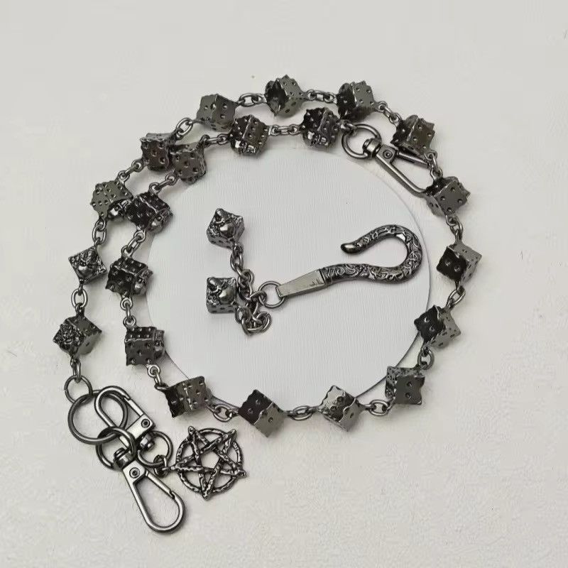 Vintage Dice and Skulls Rock Wallet Chain Size ONE SIZE - 5 Thumbnail