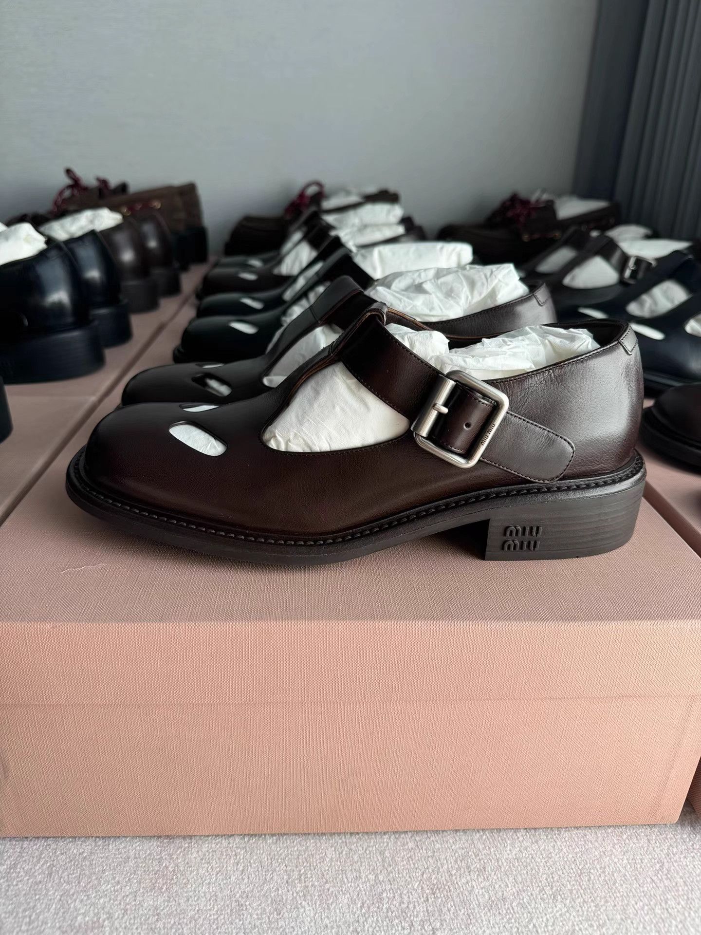 Miu Miu MiuMiu Runway T-Strap Mary Jane Shoes K6 Size US 7 / IT 37 - 1 Thumbnail