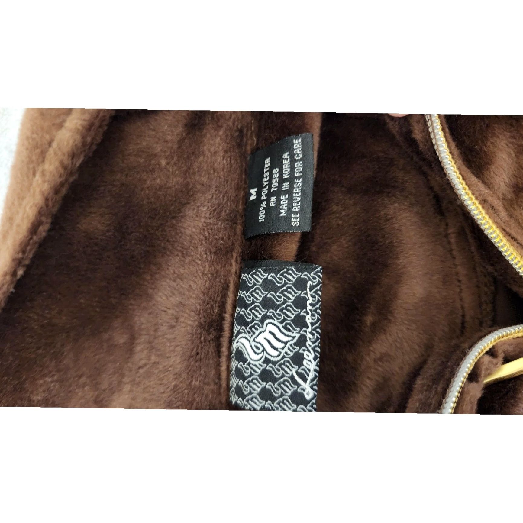 Kleman Leeman Jacket Mens M Brown Velour Full Zip Track Warm Up Retro Korea Size US M / EU 48-50 / 2 - 5 Thumbnail