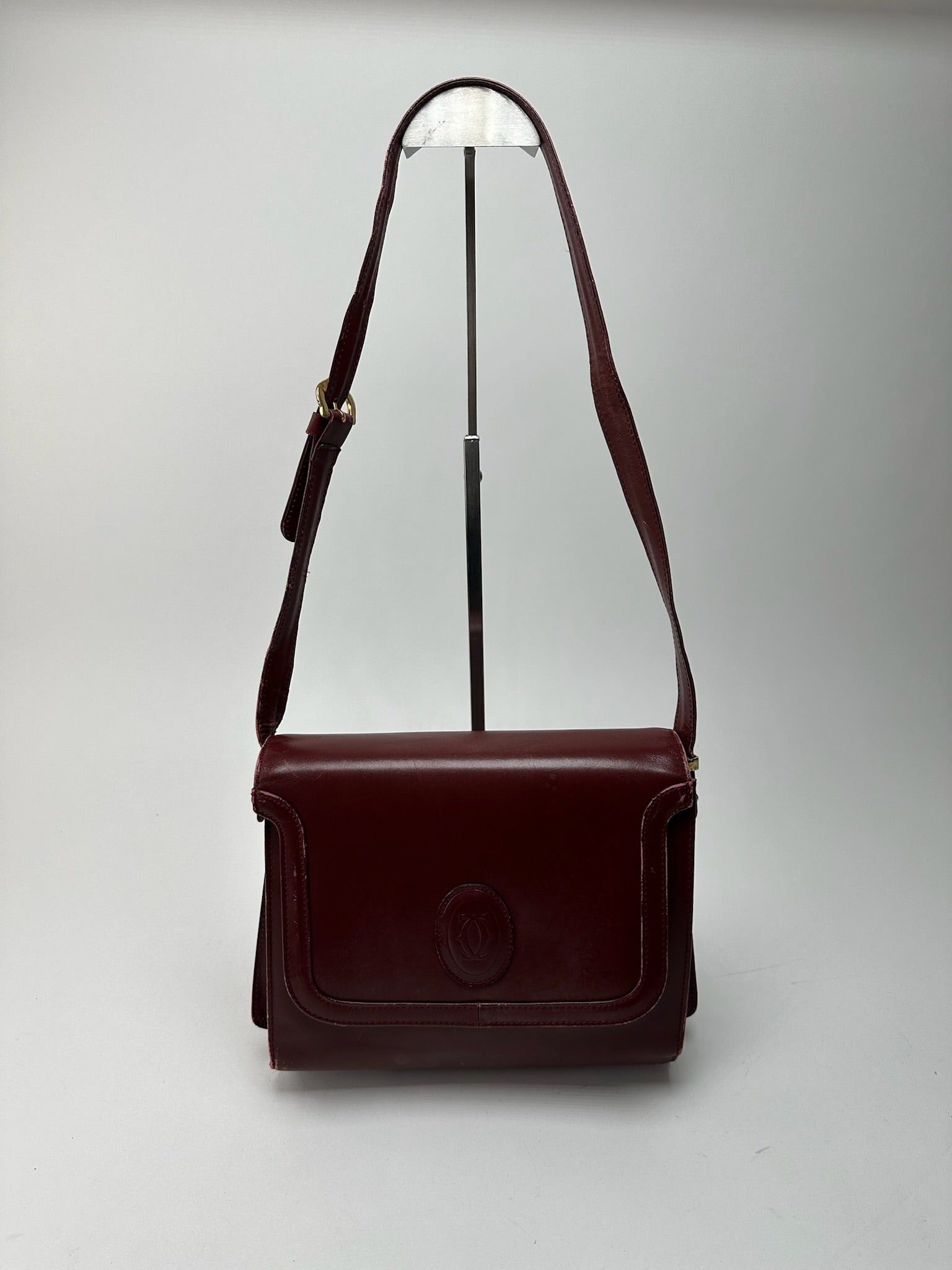 Cartier Vintage leather bag burgundy Size ONE SIZE - 1 Thumbnail