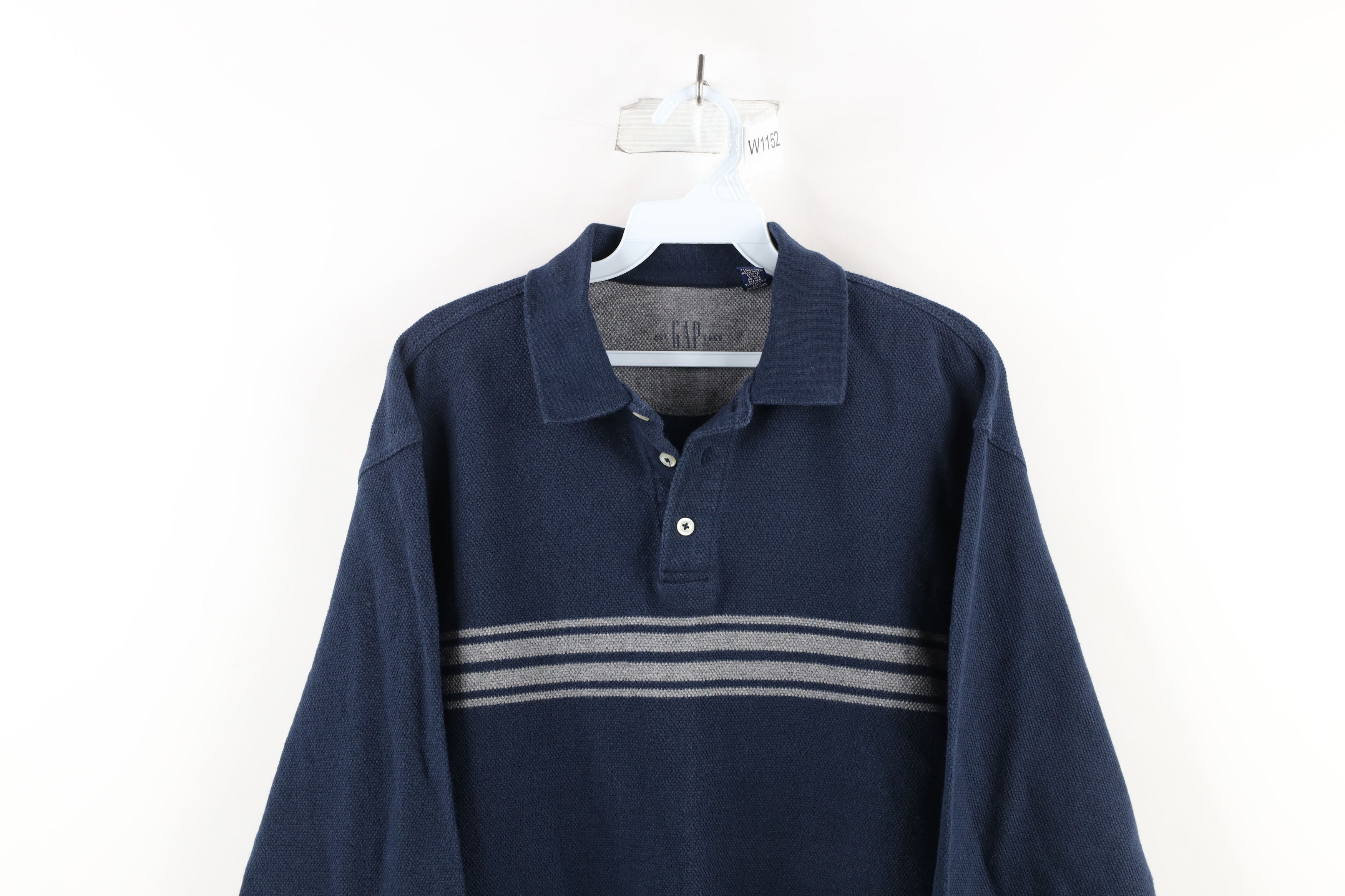 Gap × Vintage Vintage Gap Heavyweight Thermal Knit Long Sleeve Polo Size US M / EU 48-50 / 2 - 2 Thumbnail