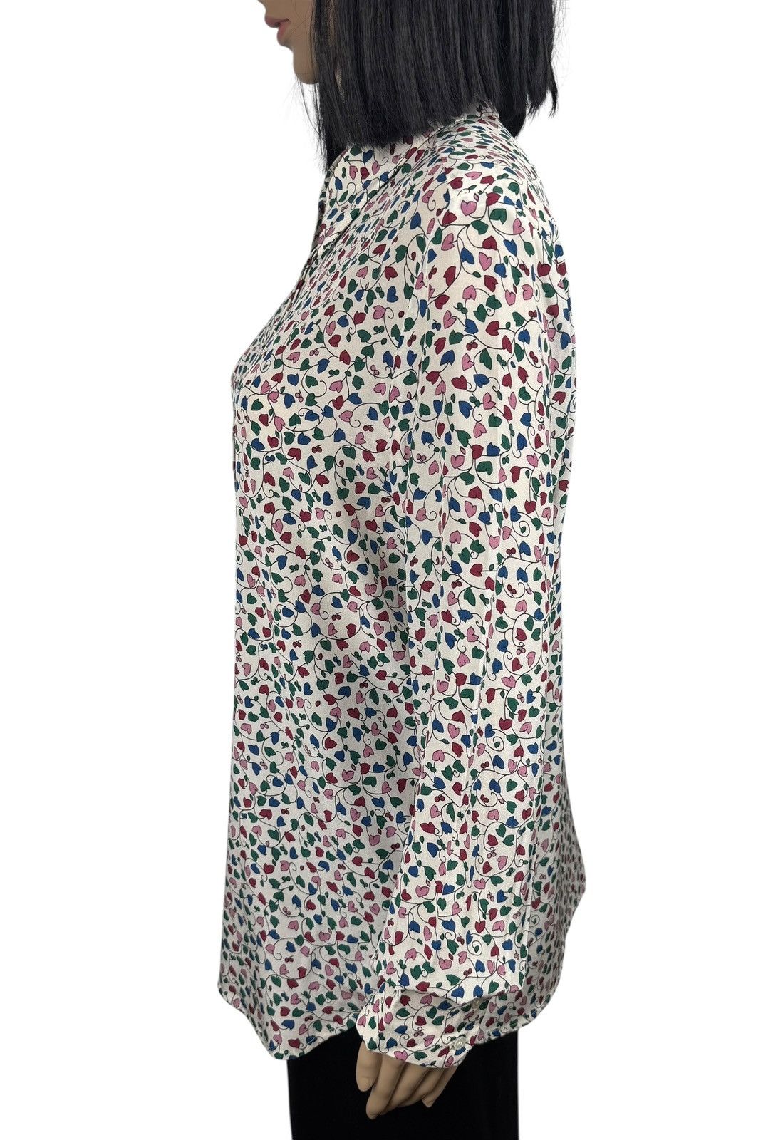 Weekend Max Mara Weekend Max Mara Silk Printed Collared Blouse Button Up Size XL / US 12-14 / IT 48-50 - 5 Thumbnail