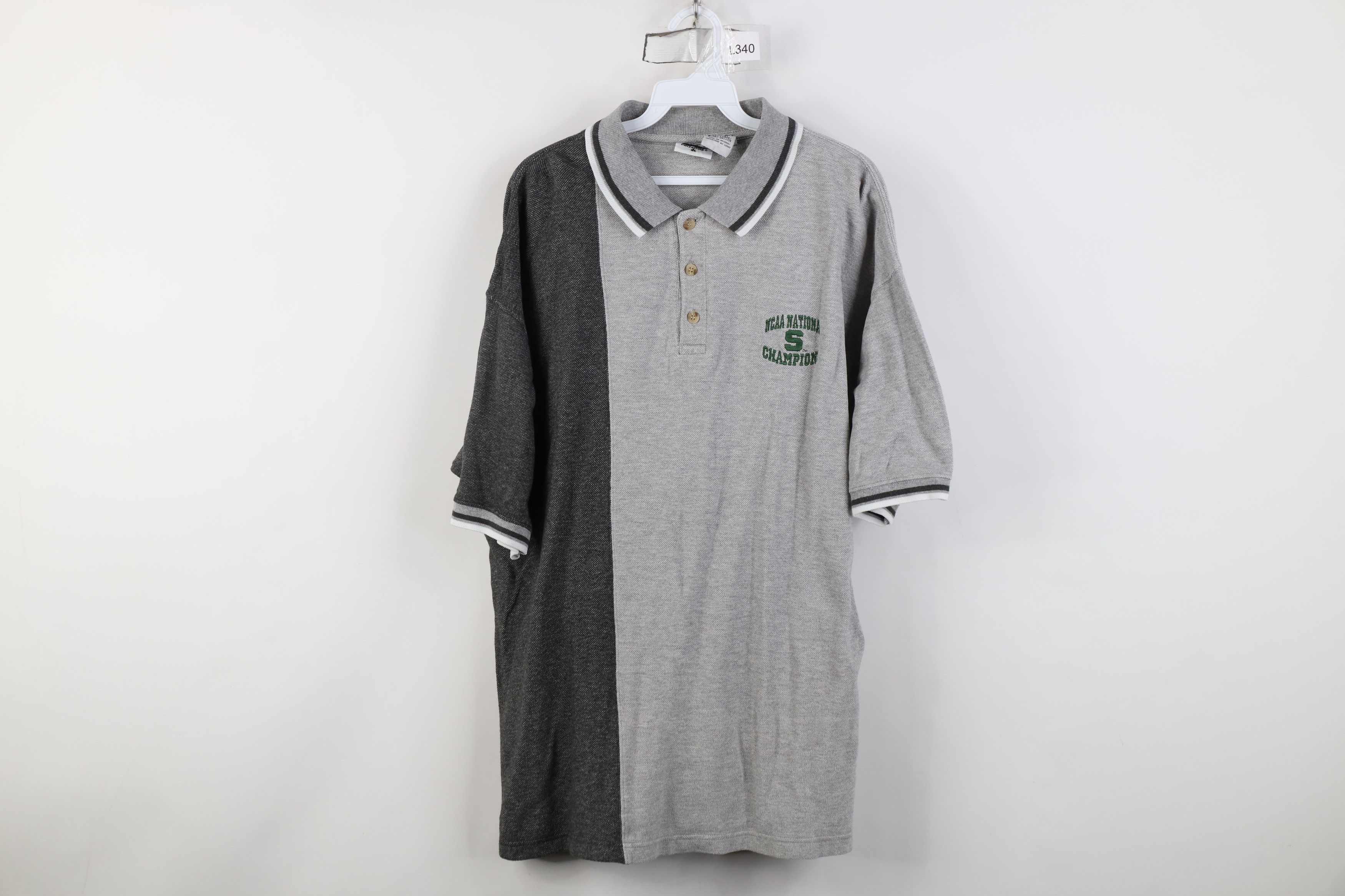 Vintage Vintage Y2K Champs Michigan State University Basketball Polo Size US XL / EU 56 / 4 - 1 Thumbnail