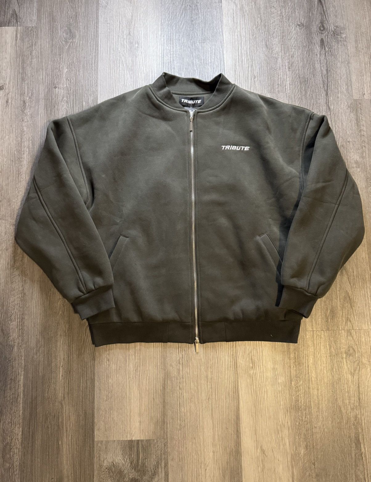 Tribute Fleece Bomber Jacket Olive