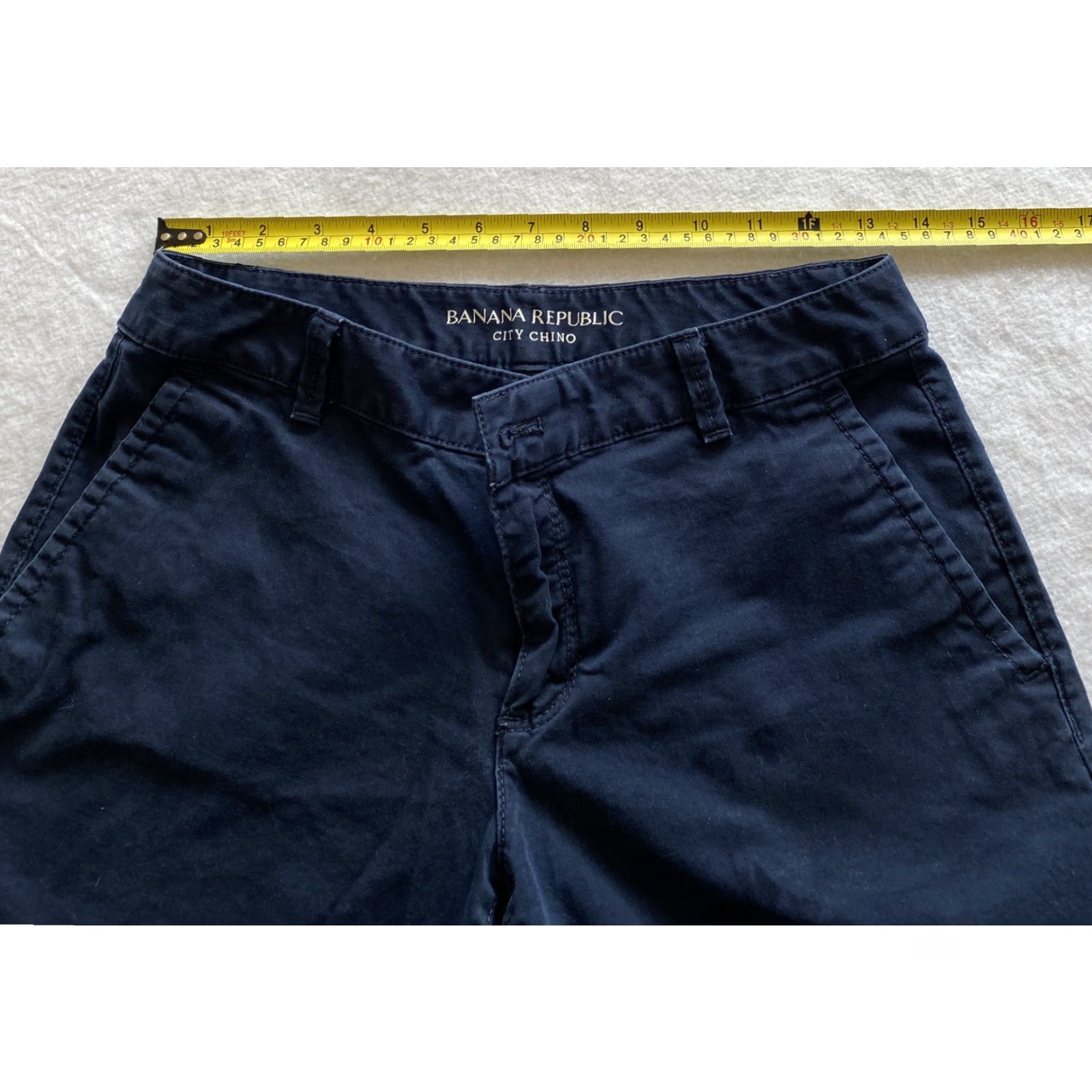 Banana Republic Banana Republic Shorts Womens Size O Chino Flat Front Blue Design/ 18-6 Size 25" / US 0 / IT 36 - 4 Thumbnail