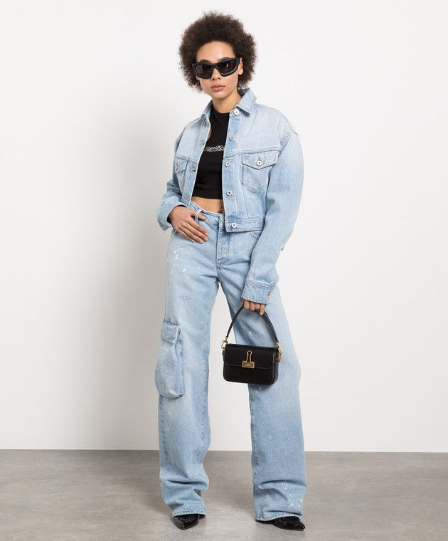 Off-White o1y1225 Cargo Denim Pant in Blue Size 25" / US 0 / IT 36 - 5 Thumbnail