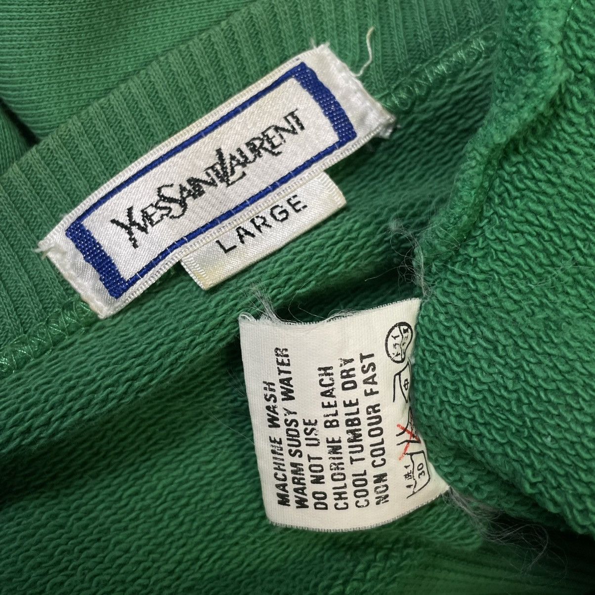 Yves Saint Laurent VINTAGE 80s YVES SAINT LAURENT EMBROIDERED LOGO SWEATSHIRT Size US L / EU 52-54 / 3 - 16 Thumbnail