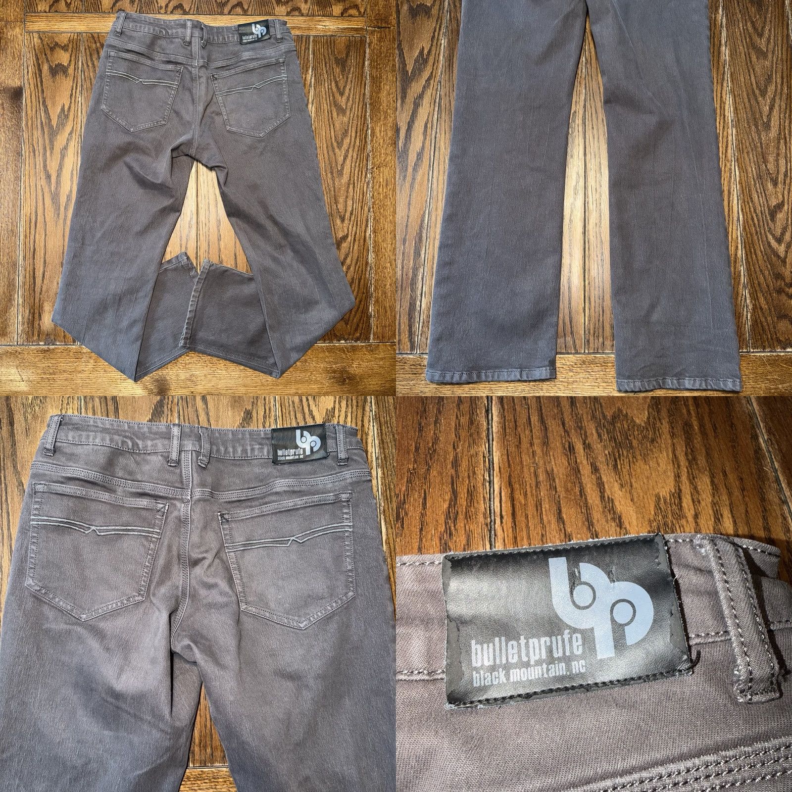 Denime Bulletprufe Denim Jeans Mens 34x36 Jeans Workwear Outdoor Pants Cotton Stretch Gray Mens Regular Straight 34x36 City College Stretch Denim Bulletprufe Size US 34 / EU 50 - 8 Thumbnail