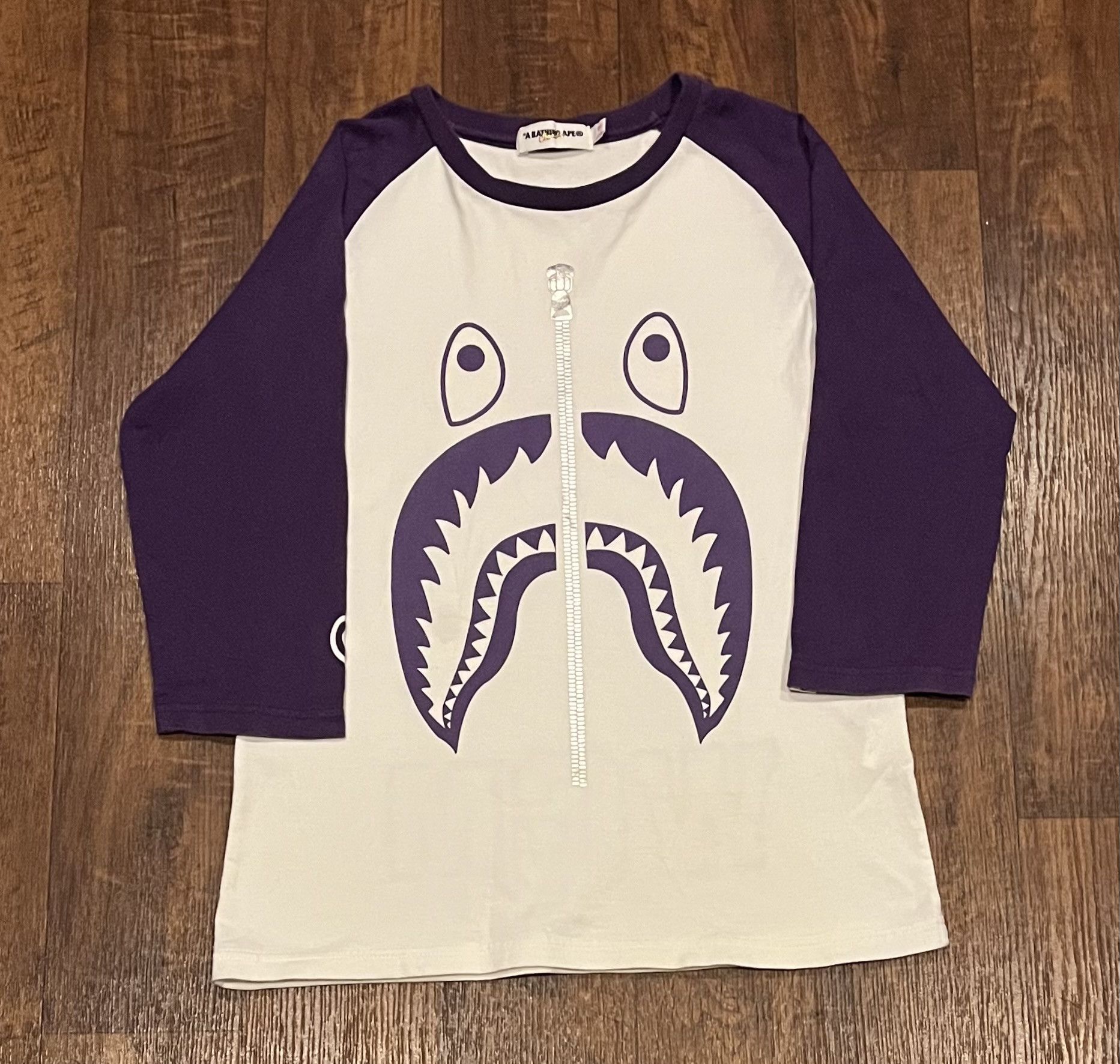 Bape long sleeve shark tee shirt