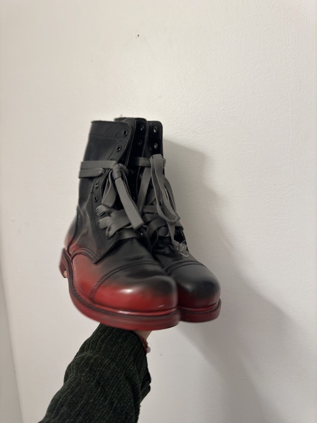 Vintage Red Opium Military Combat Boots Size US 12 / EU 45 - 1 Thumbnail