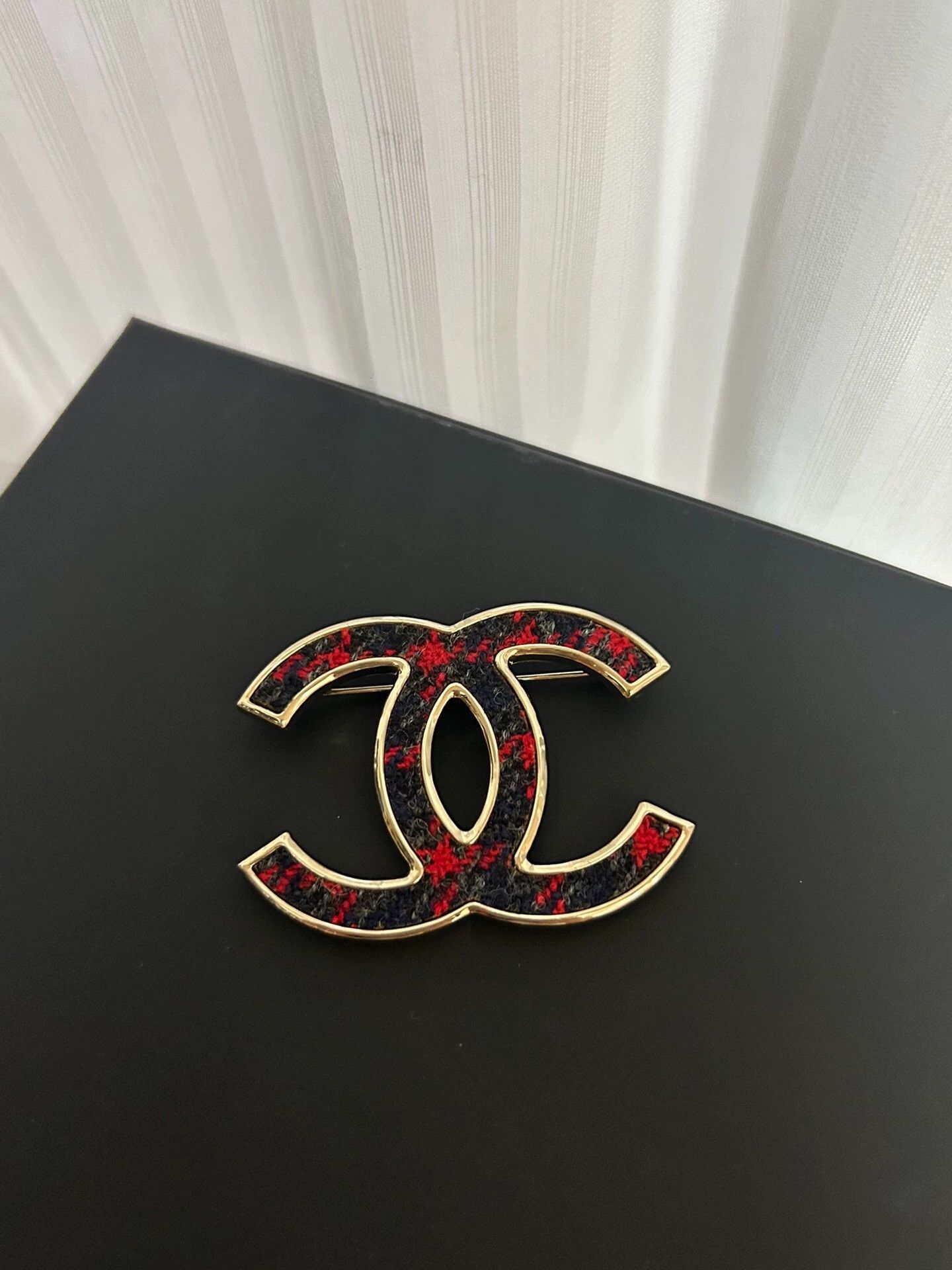 Chanel CHANEL Classic CC Wool Tweed Brooch 99 New Size ONE SIZE - 1 Thumbnail