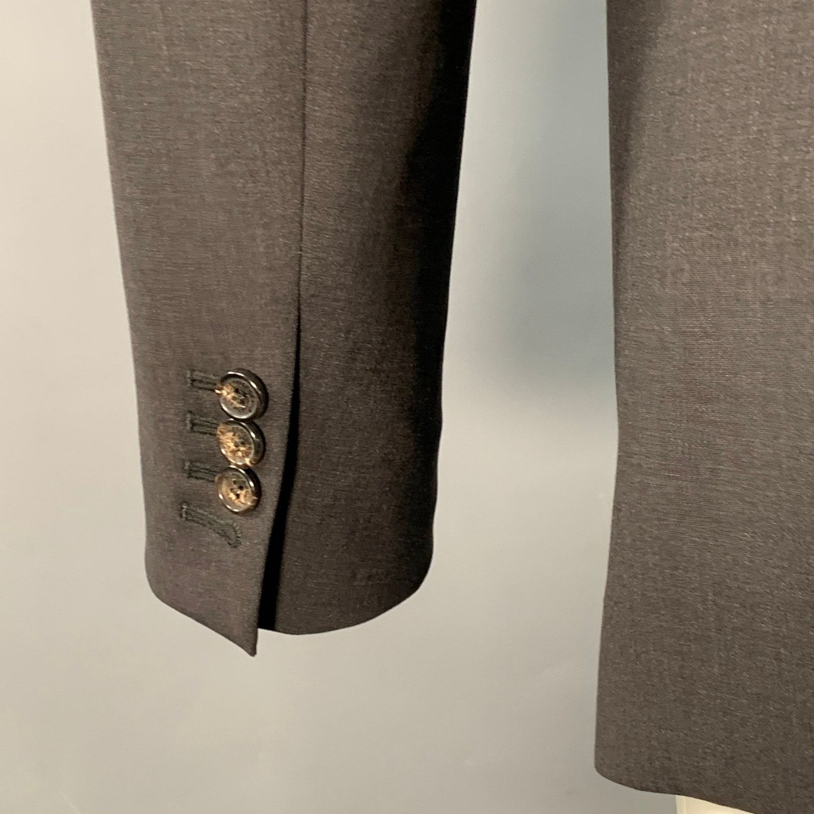 Dsquared2 DSQUARED2 Size 38 Charcoal Wool Blend Notch Lapel Sport Coat Size 38R - 4 Thumbnail