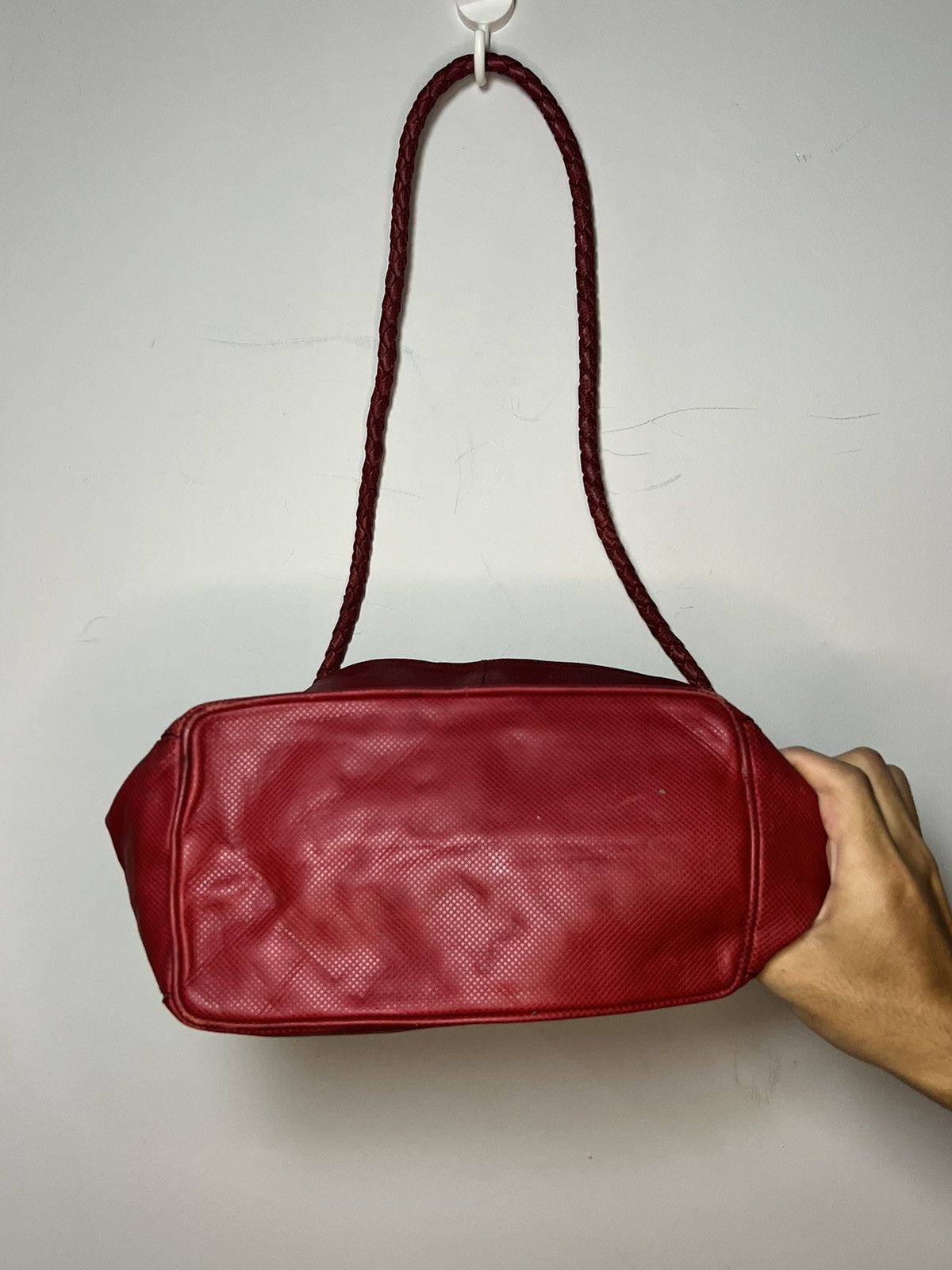 Bottega Veneta Bottega Veneta Red Leather Braided Strap Size ONE SIZE - 3 Thumbnail