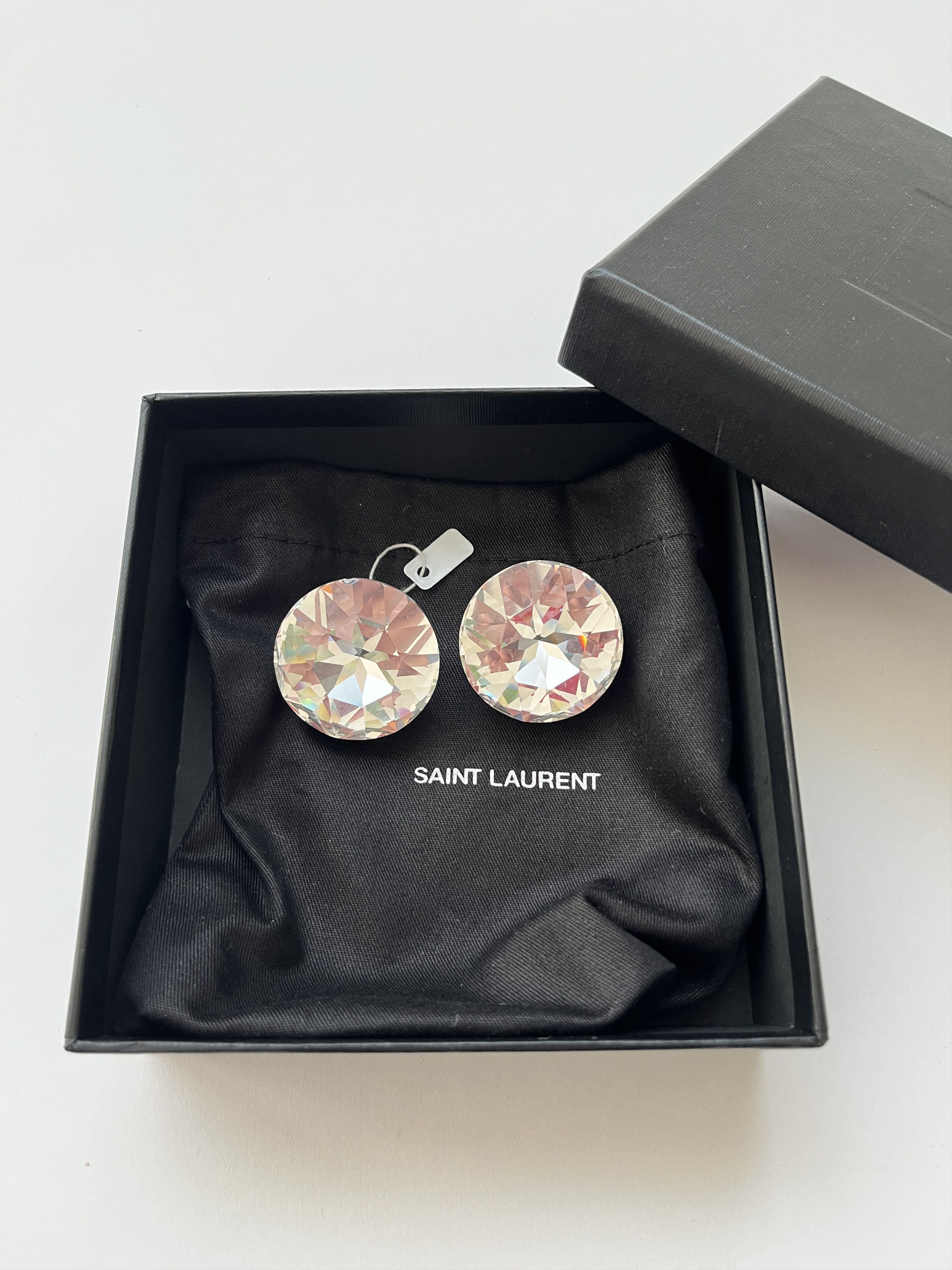 Saint Laurent Paris ⚡️QUICK SALE⚡️Saint Laurent Silver Plated Crystal Earrings Size ONE SIZE - 3 Thumbnail
