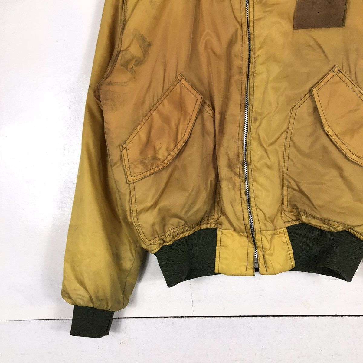 Vintage 📌VINTAGE BOMBER JACKET FLY MILITARY USA FLAG BUZZ RICKSON Size US L / EU 52-54 / 3 - 6 Thumbnail