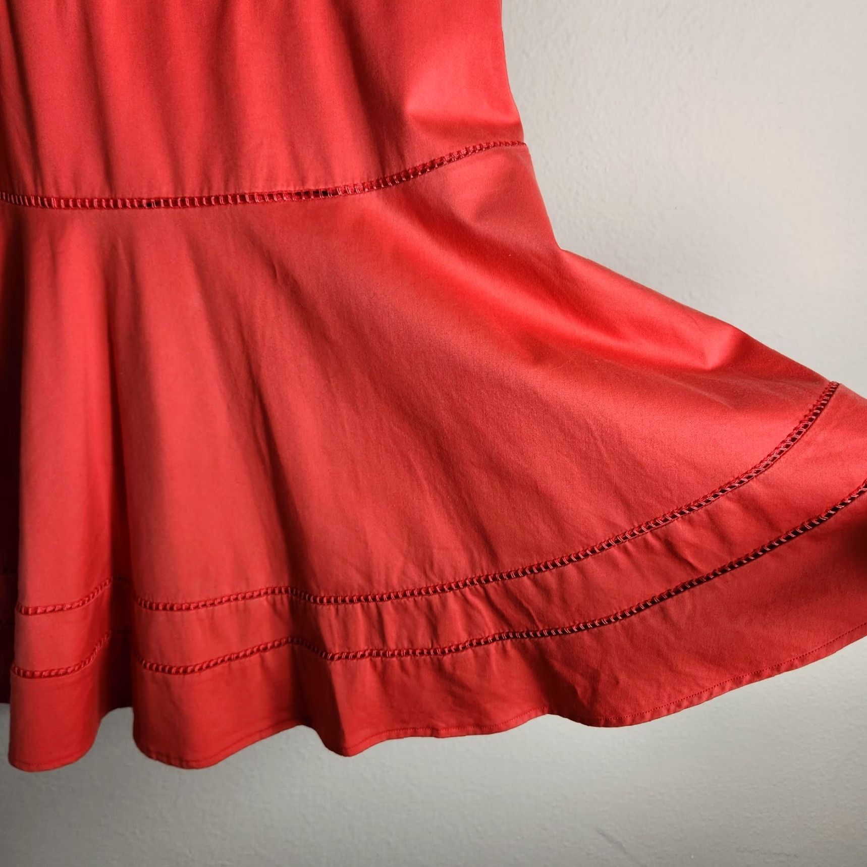 Parker Parker Dress Womens Red Coral Gunther Fit & Flare Mini Dress-Size M Size M / US 6-8 / IT 42-44 - 4 Thumbnail