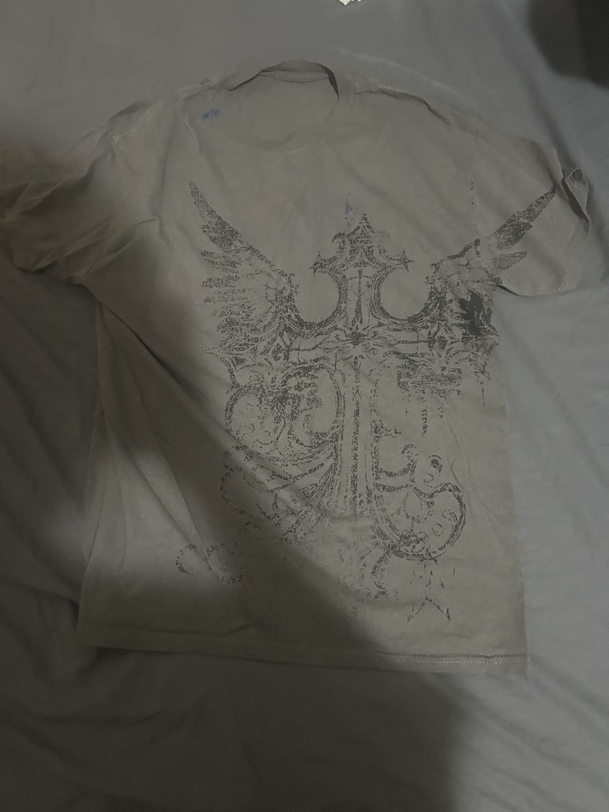 Japanese Brand × Vintage Grey And Black Emo Tee Size US M / EU 48-50 / 2 - 1 Thumbnail
