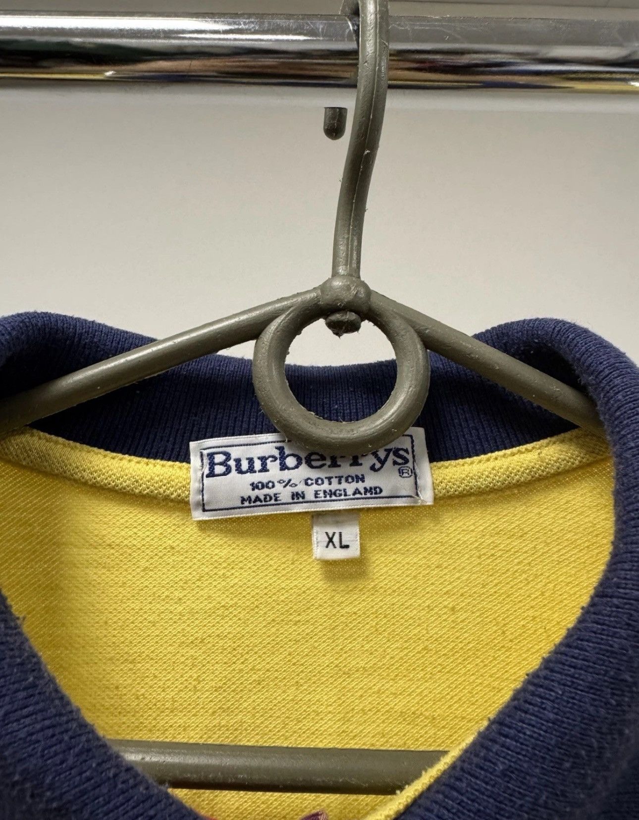 Burberry × Vintage Vintage Burberrys Polo Shirt Made in England Mens Xl Size Size US XL / EU 56 / 4 - 4 Thumbnail