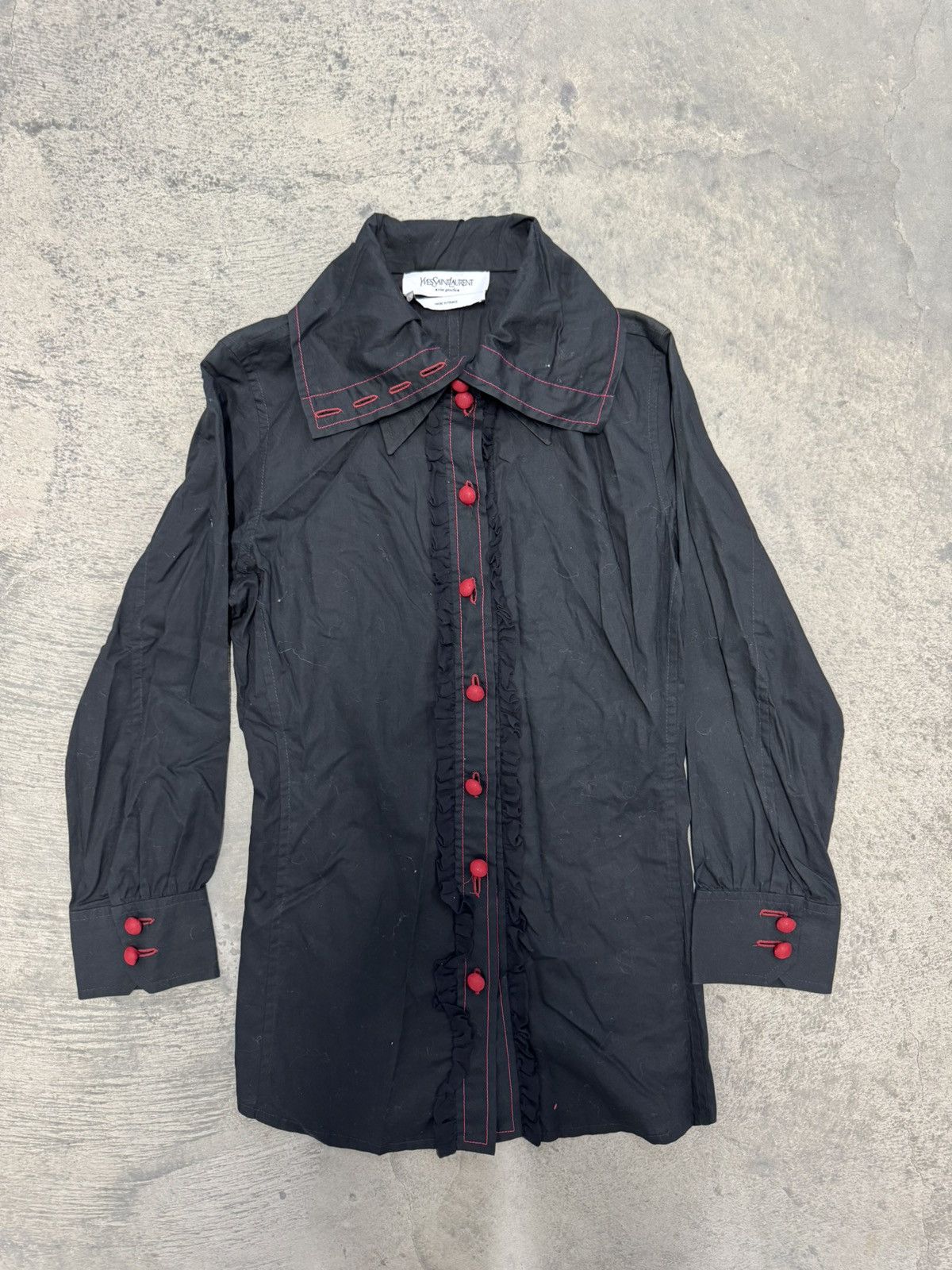 Yves Saint Laurent Yves Saint Laurent Double Collar Button Up Size XS / US 0-2 / IT 36-38 - 2 Thumbnail
