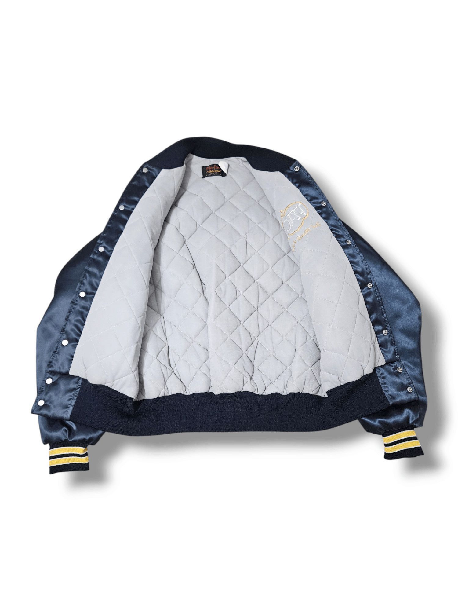 Dunbrooke 90s Dunbrooke Satin Bomber Jacket USA Made Large Del MONTE Size US L / EU 52-54 / 3 - 4 Thumbnail