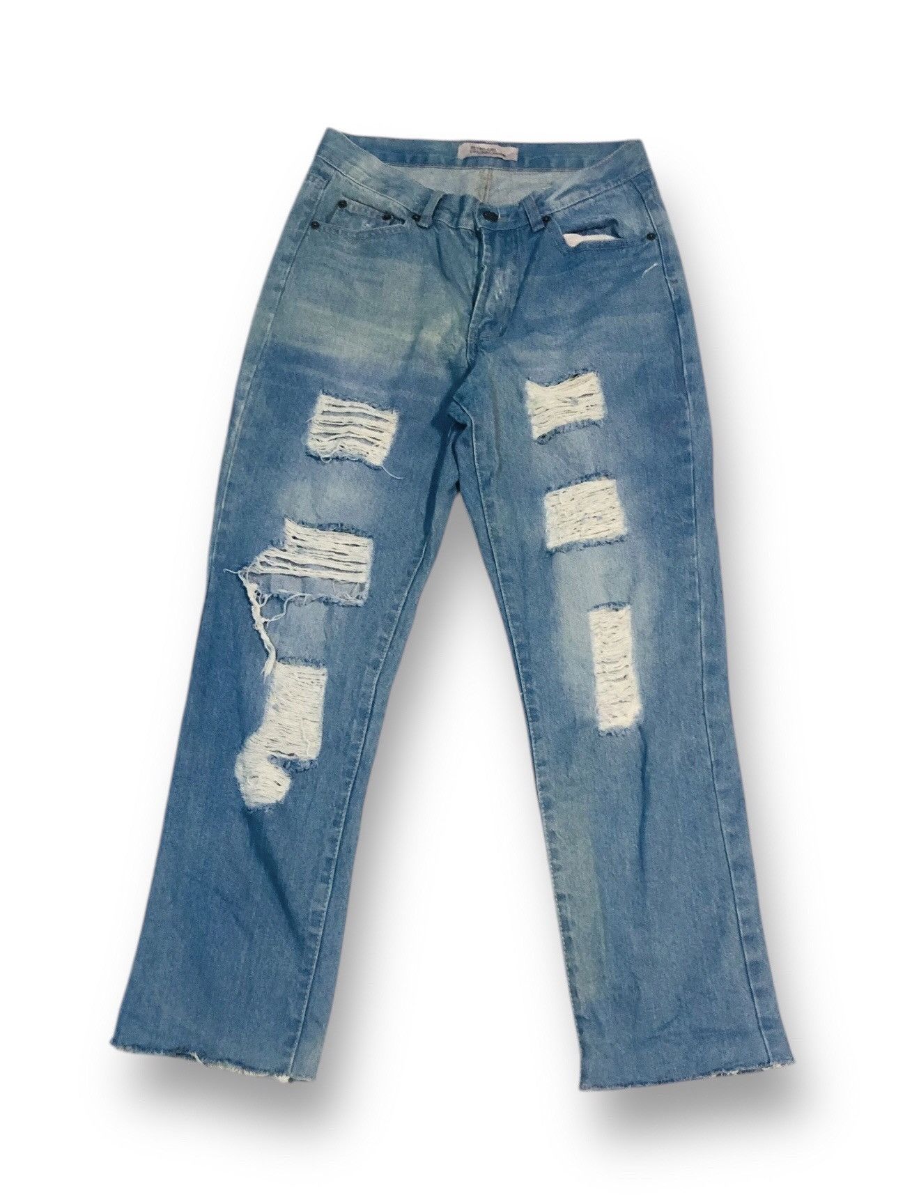 Japanese Brand Retro Girl Distressed Denim Jeans (10) Size 28" / US 6 / IT 42 - 1 Thumbnail