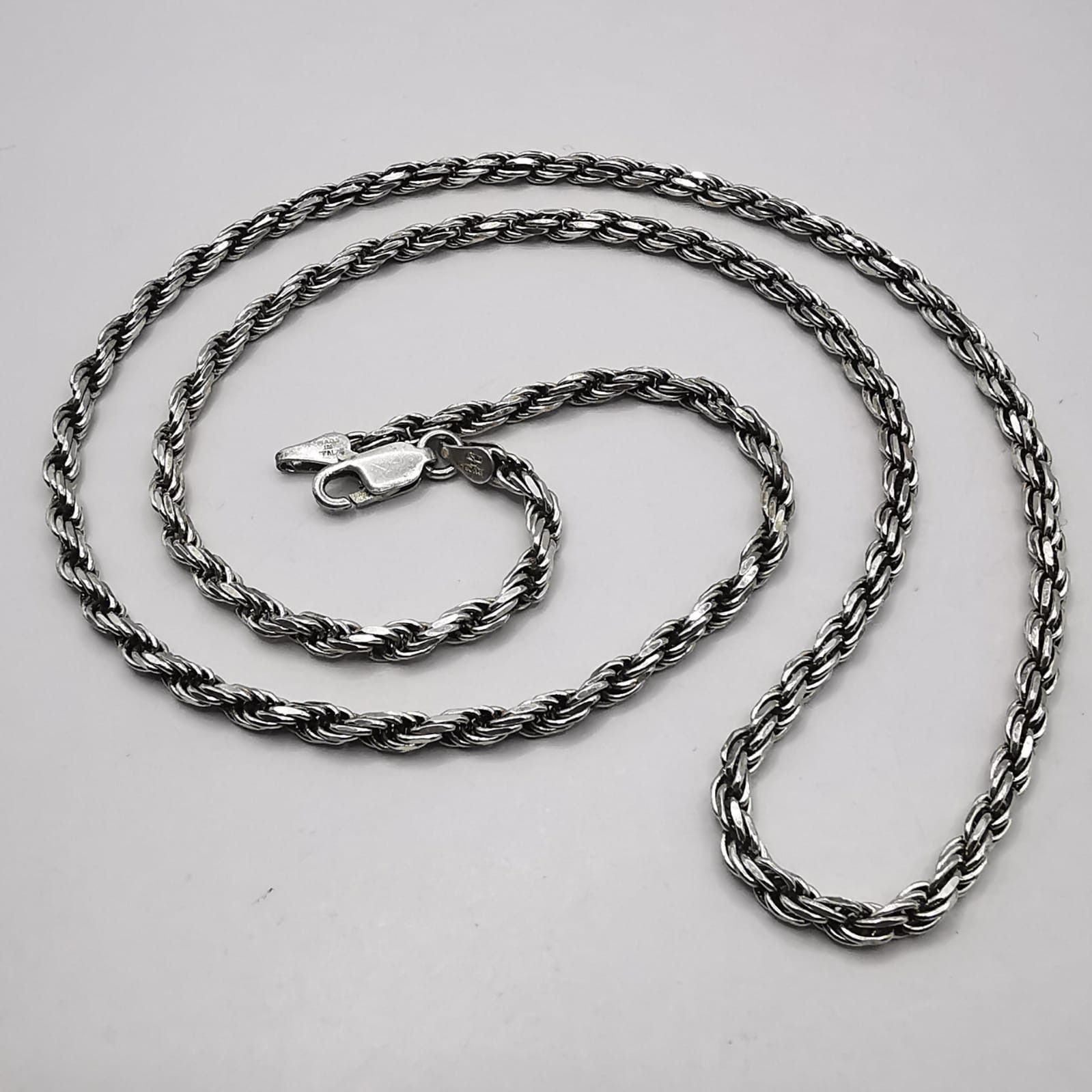 Sterling Silver Vintage Jewelry Chain, 925 Sterling Silver, Signed 13.54g Size ONE SIZE - 1 Thumbnail