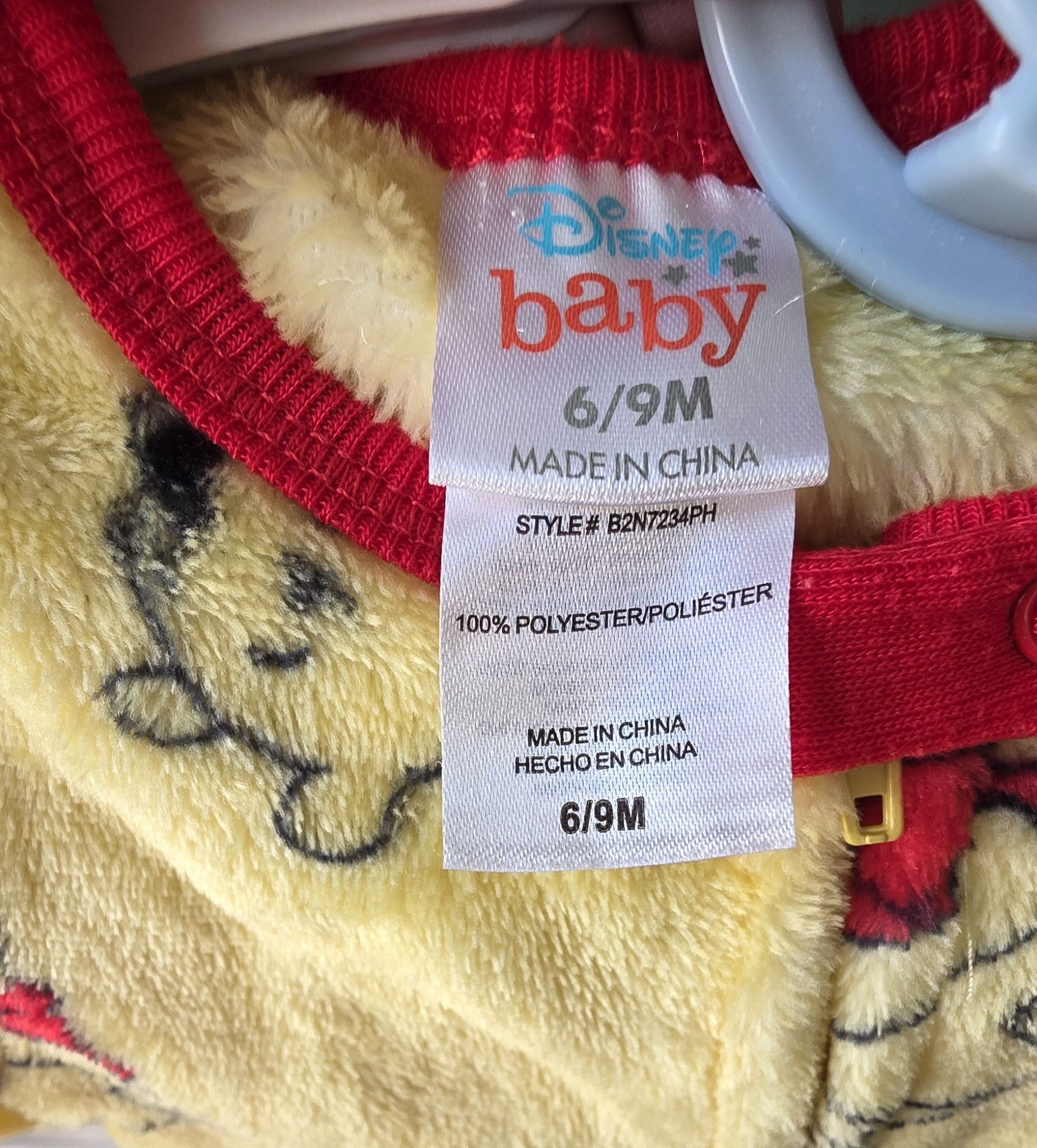 Disney NWOT Disney Baby Pooh Tigger Fleece 2 Footies 6-9 Mo Size XXS / US 00 / IT 34 - 3 Thumbnail