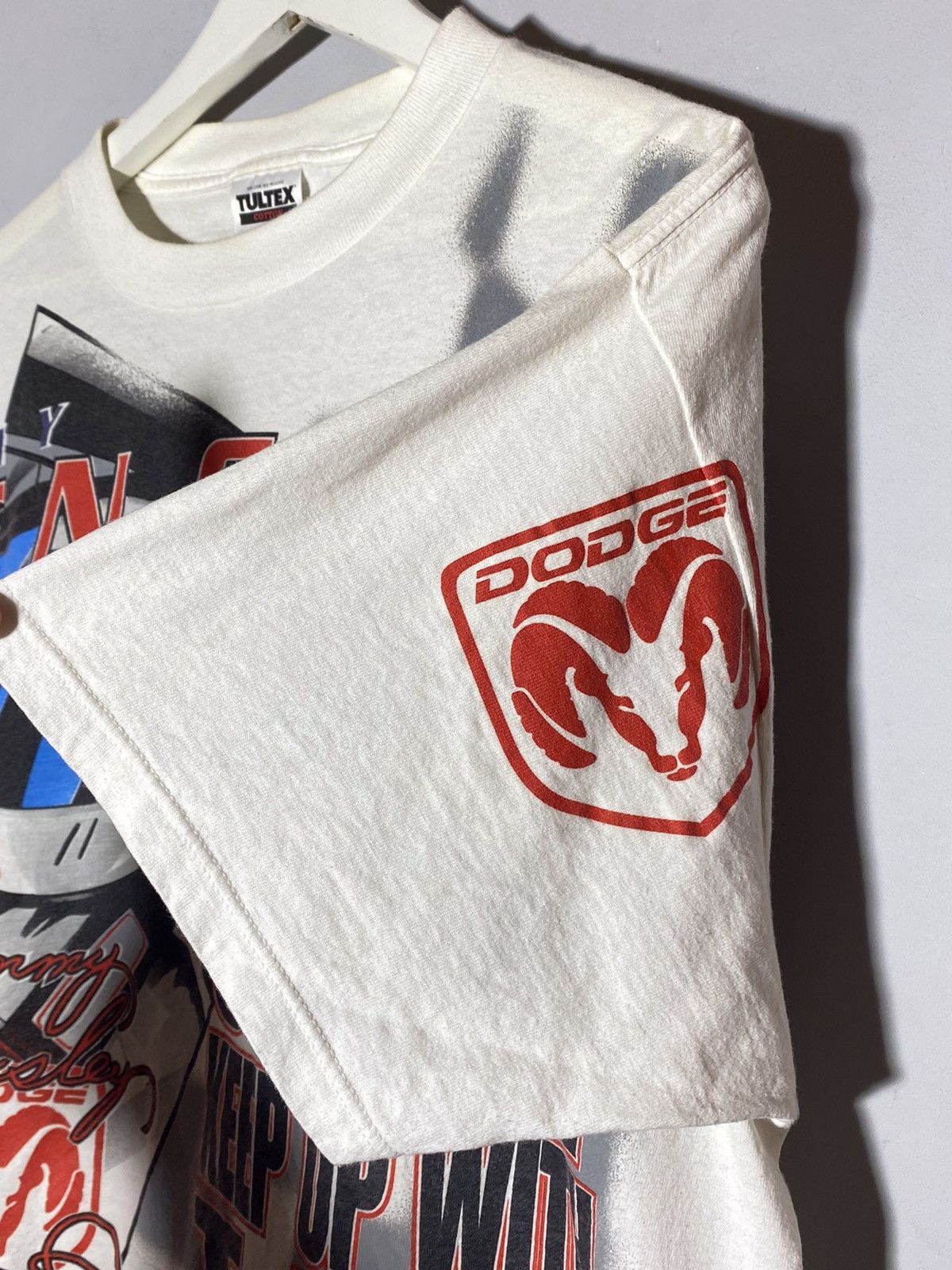 NASCAR 🔥 Y2K DODGE RAM NASCAR RACING TEE OVERPRINT USA MADE Size US XL / EU 56 / 4 - 11 Thumbnail